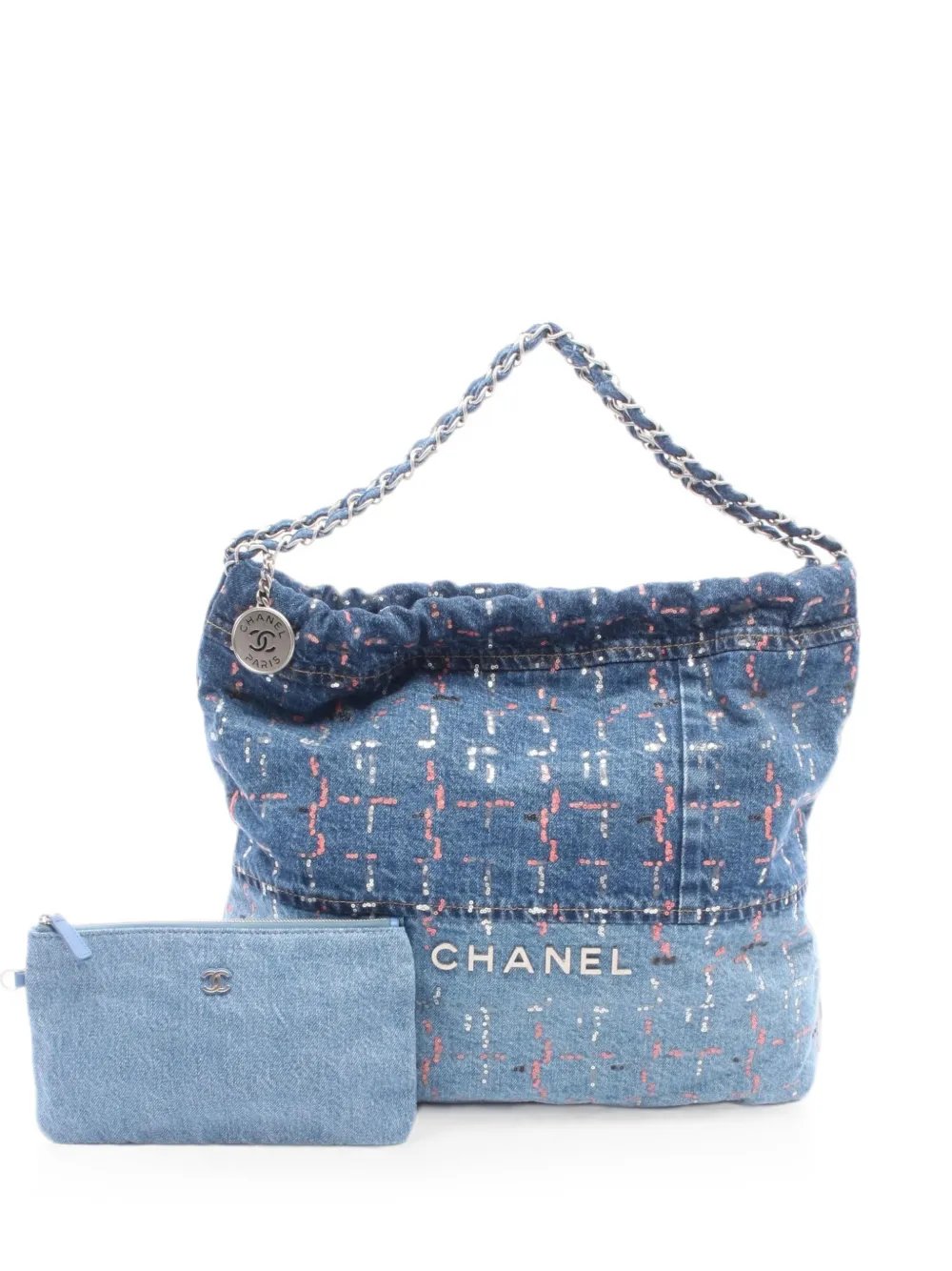 2021 large Chanel 22 sequin shoulder bag