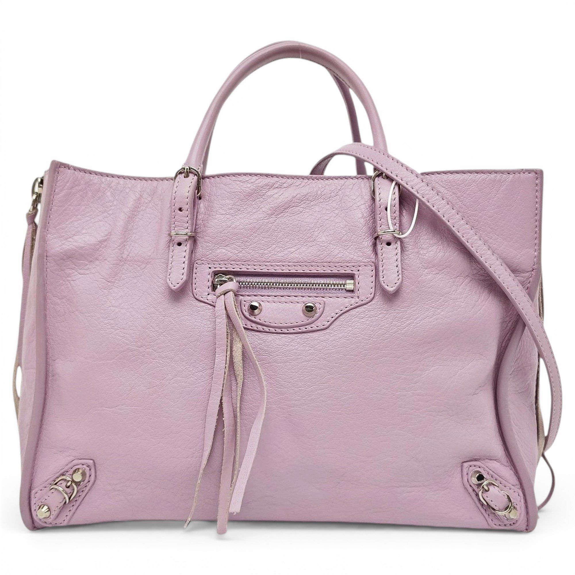 Papier leather handbag