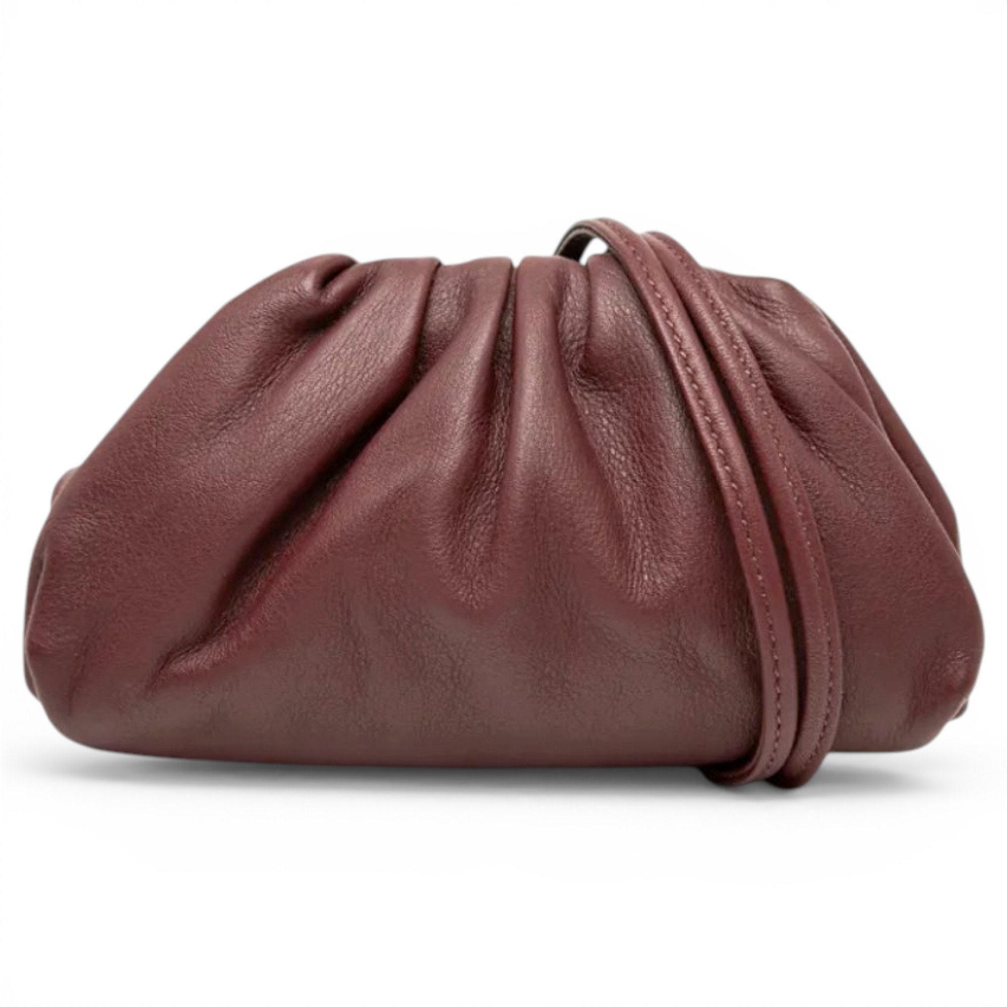 Pouch leather handbag