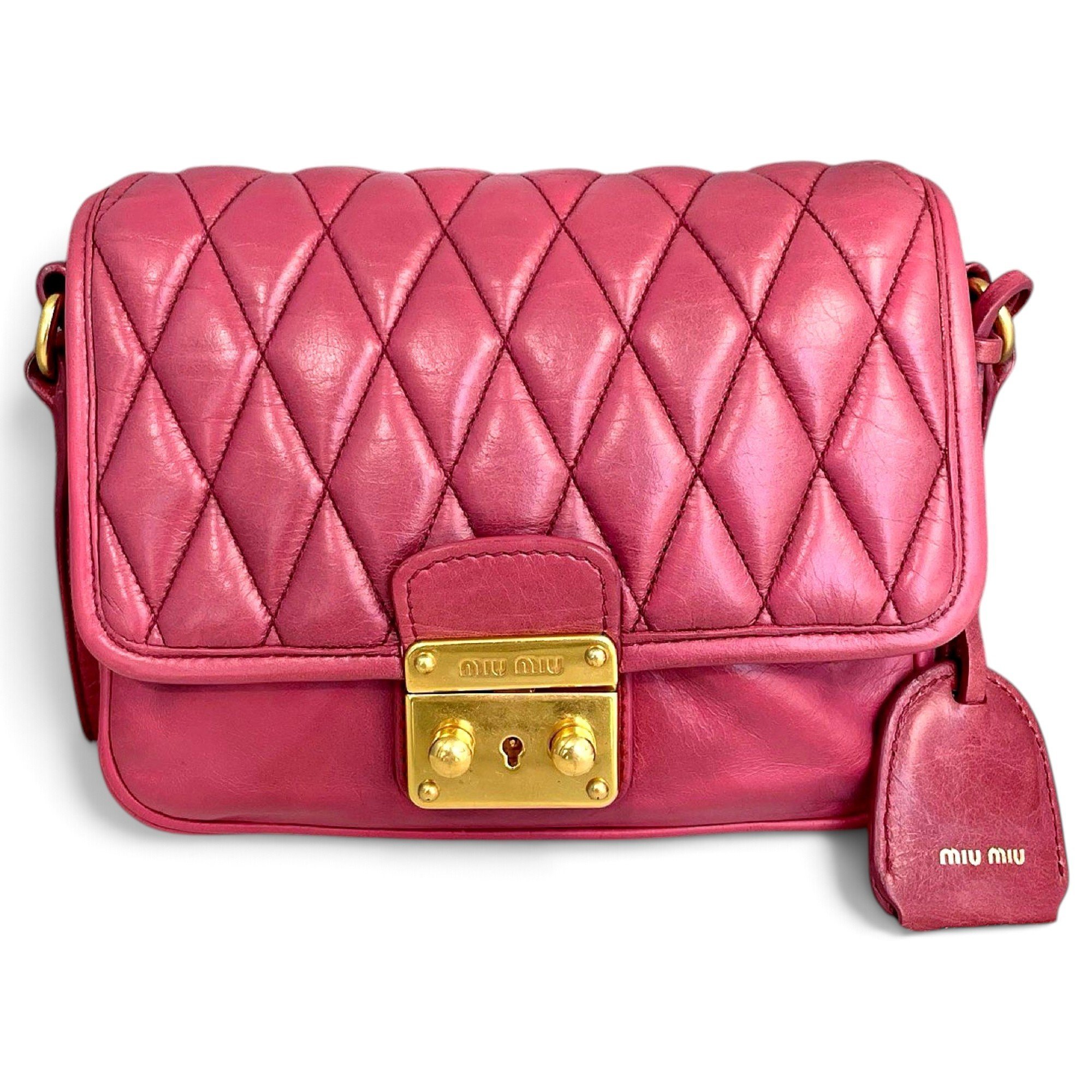 Matelassé leather handbag