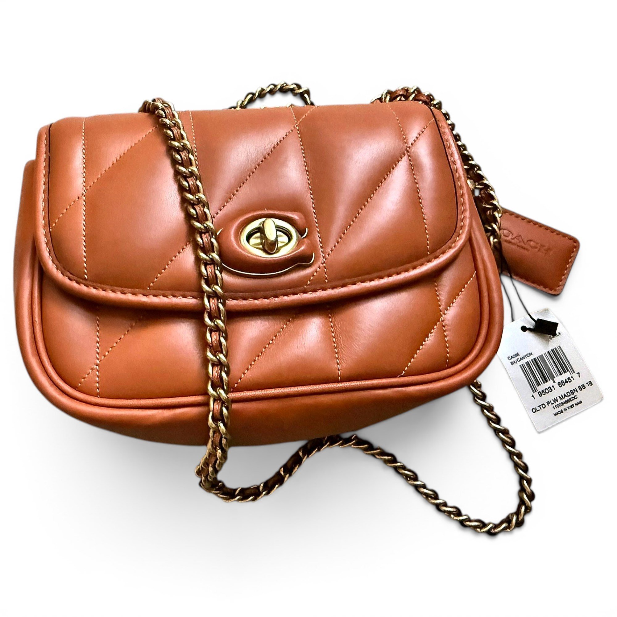 Canvas Courier Crossbody leather handbag