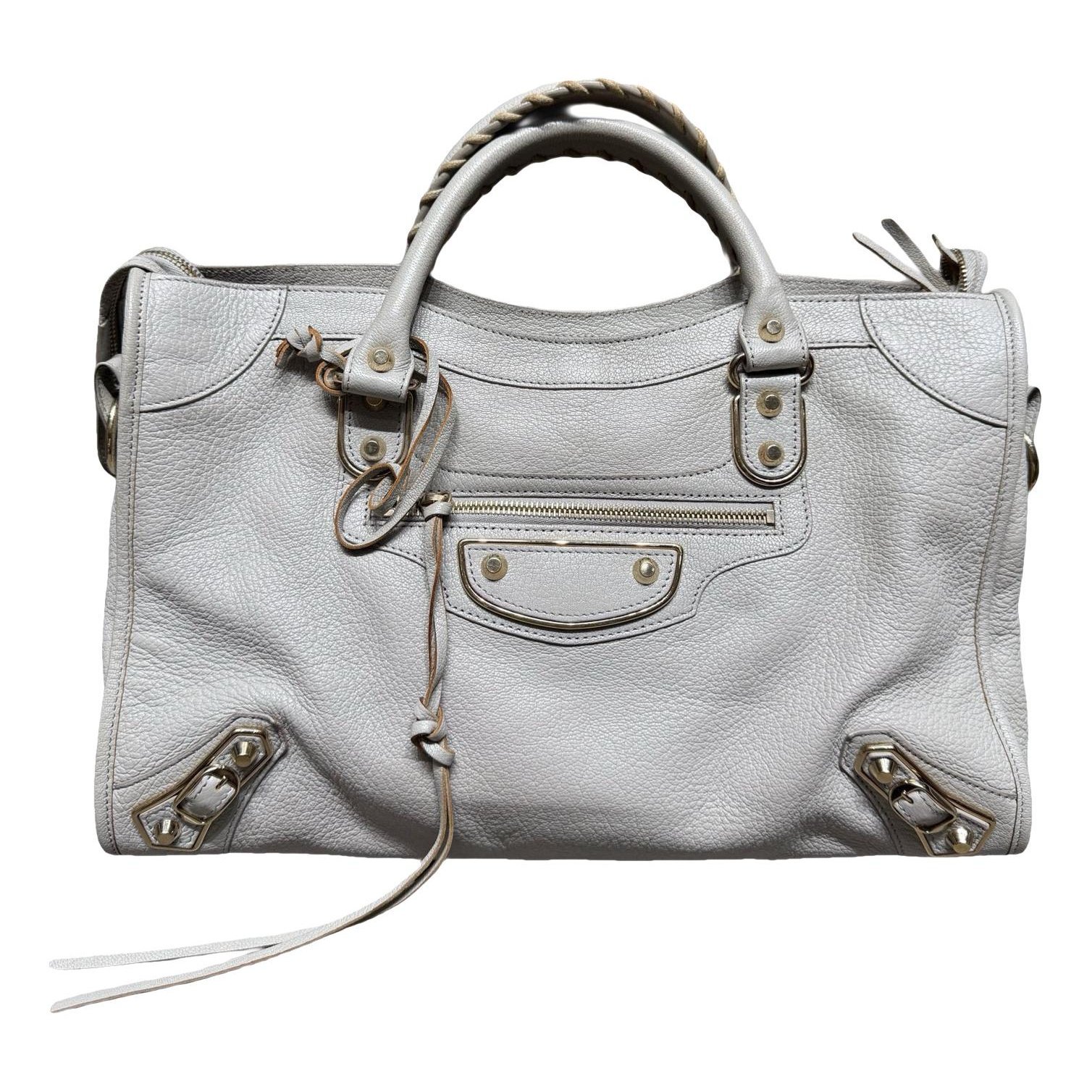 City leather handbag