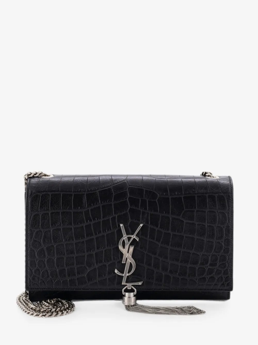 Classic Monogram Tassel Crocodile Embossed Leather Medium crossbody bag
