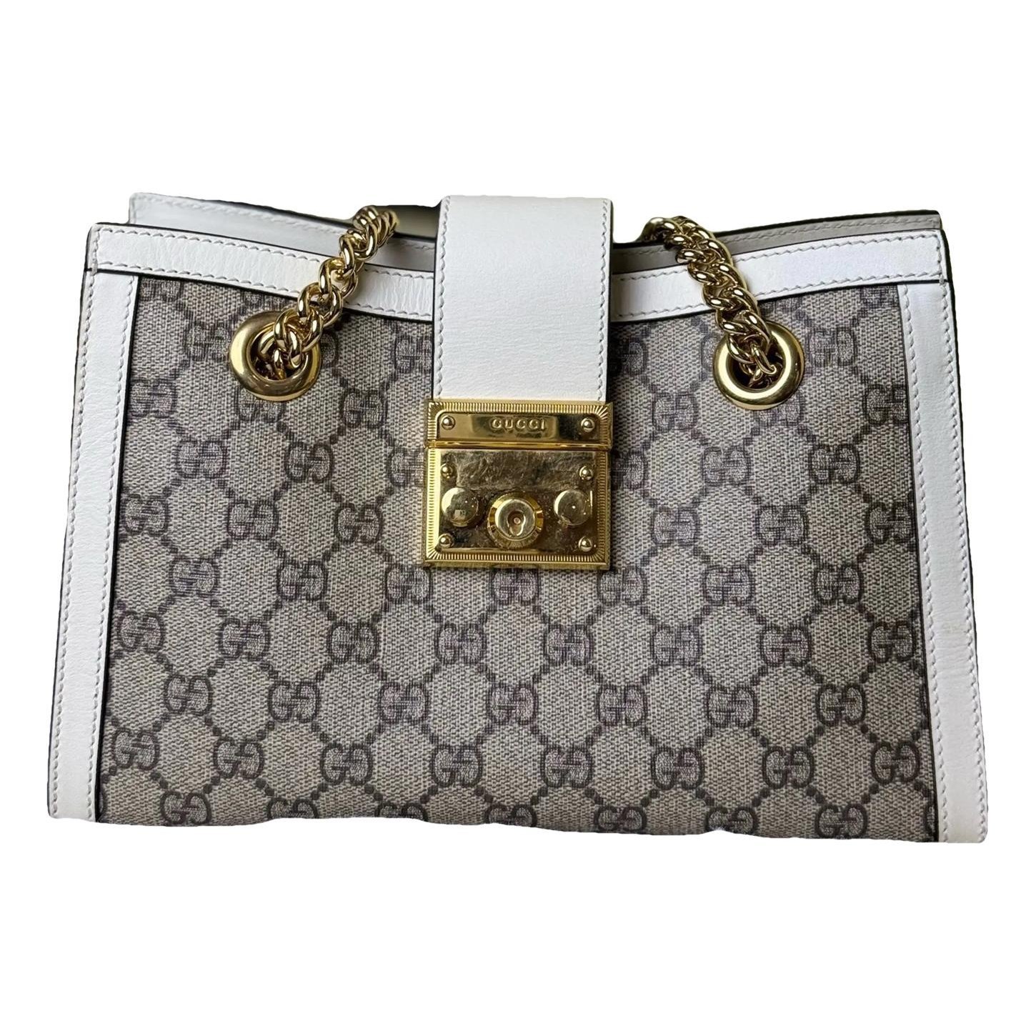 Padlock leather handbag
