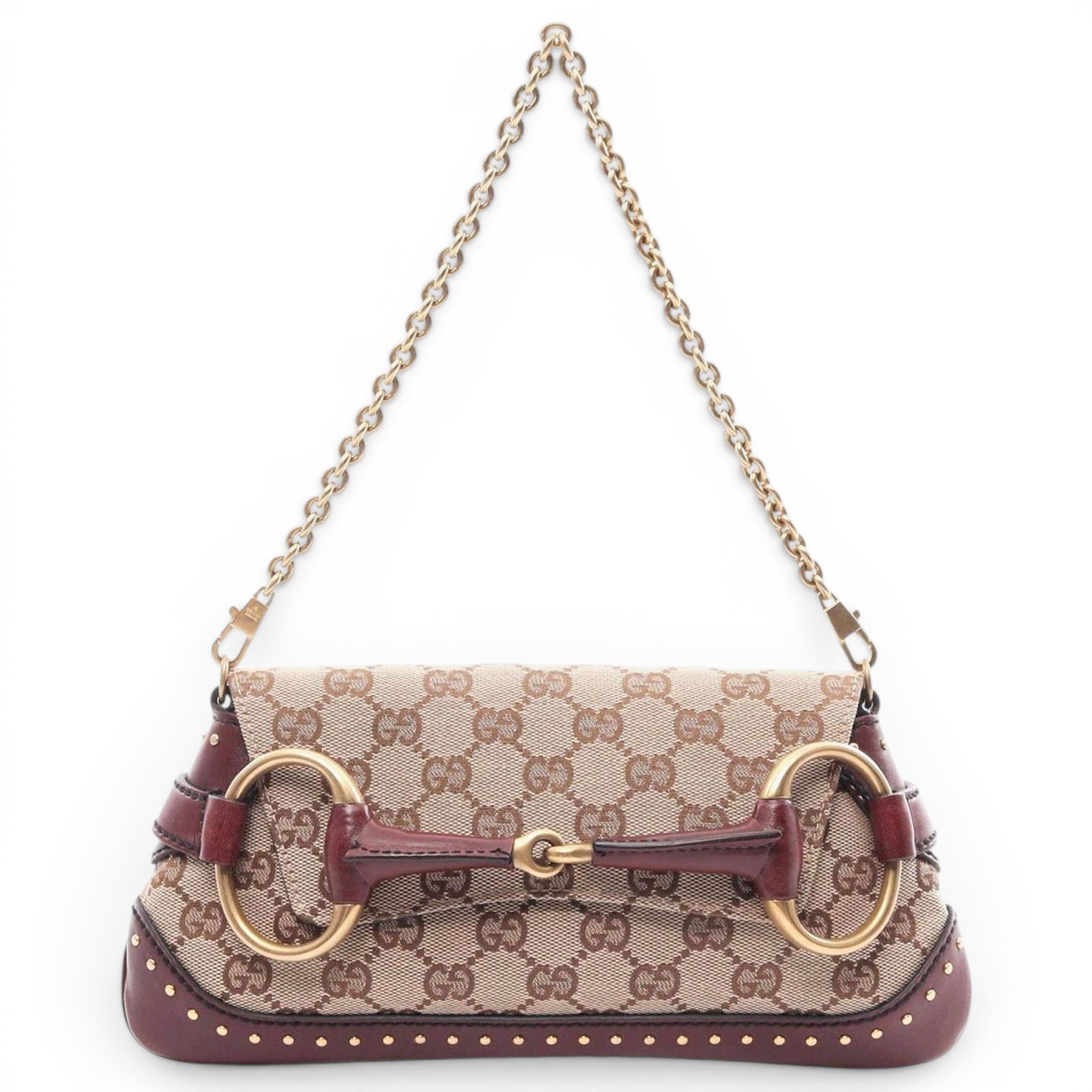 Horsebit Chain leather handbag