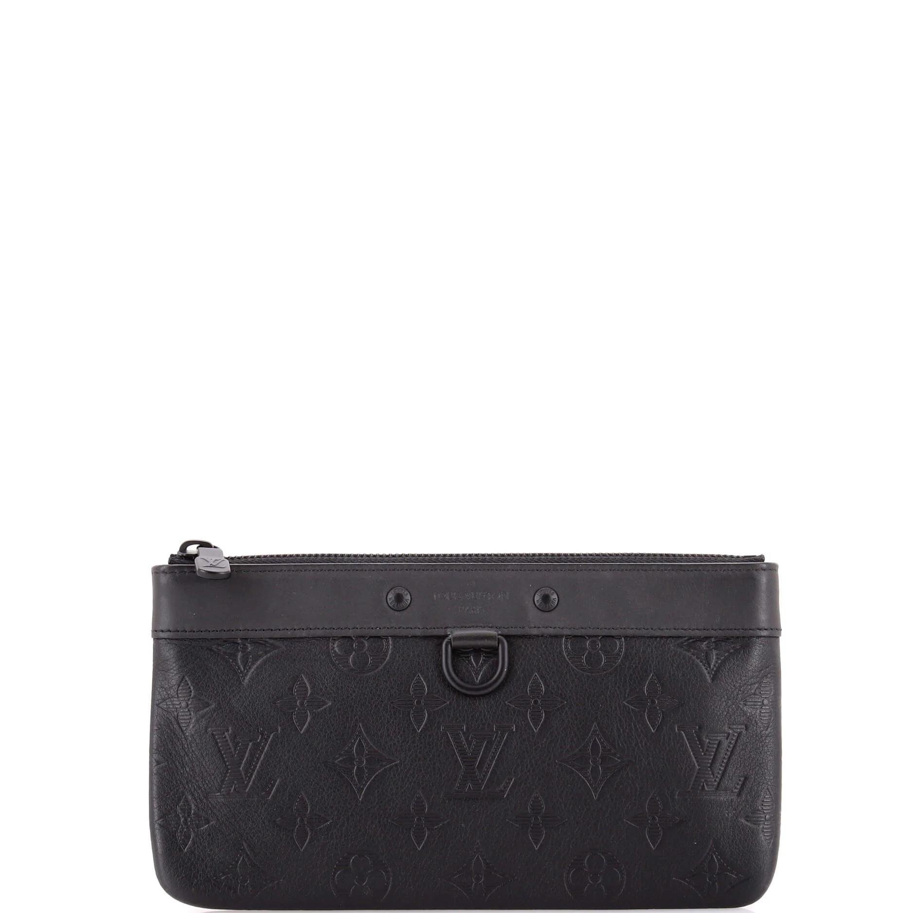 Leather clutch bag