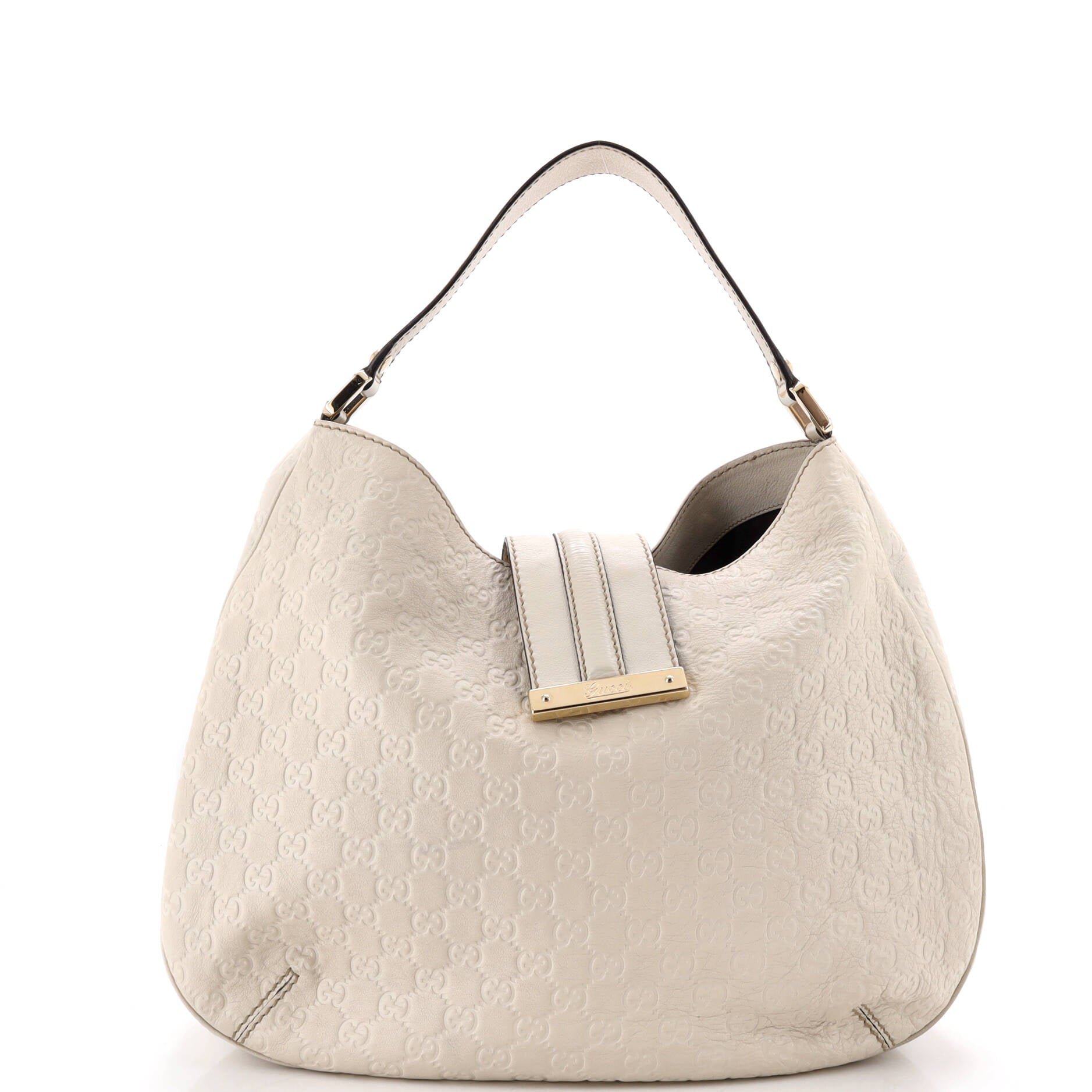 New Ladies Web Hobo Guccissima Leather Medium