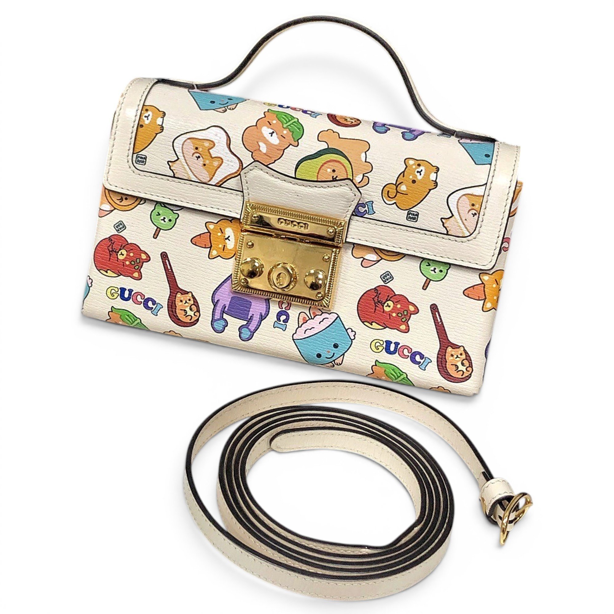 Padlock leather handbag