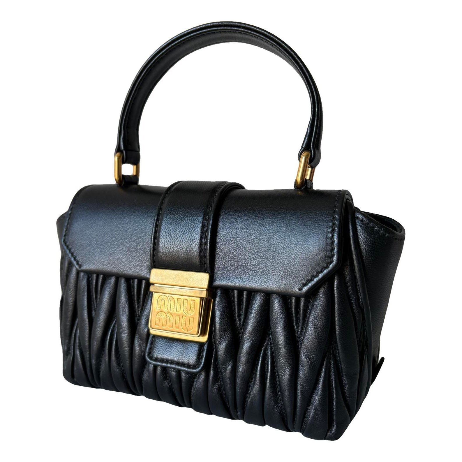 Matelassé leather mini bag
