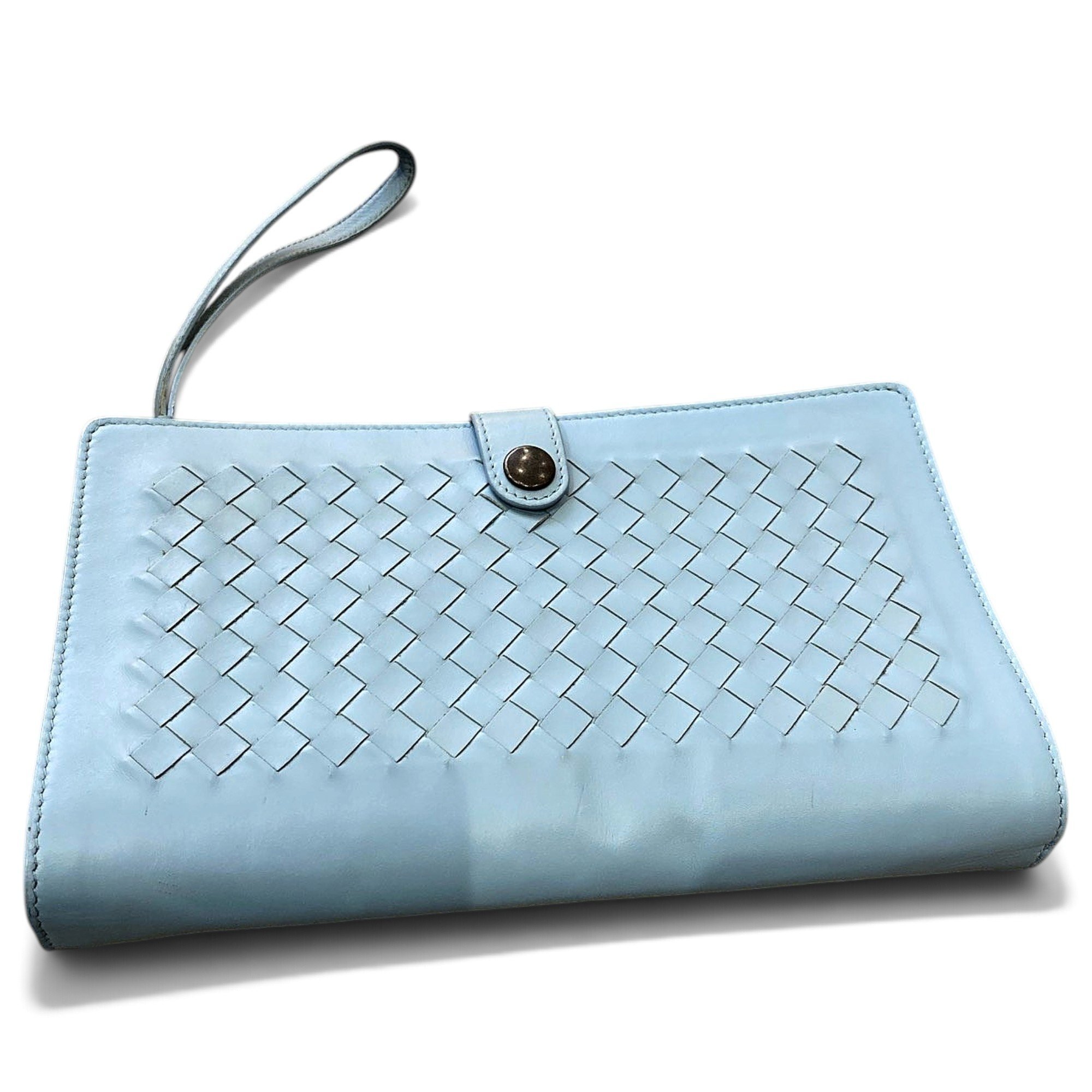 Leather clutch bag