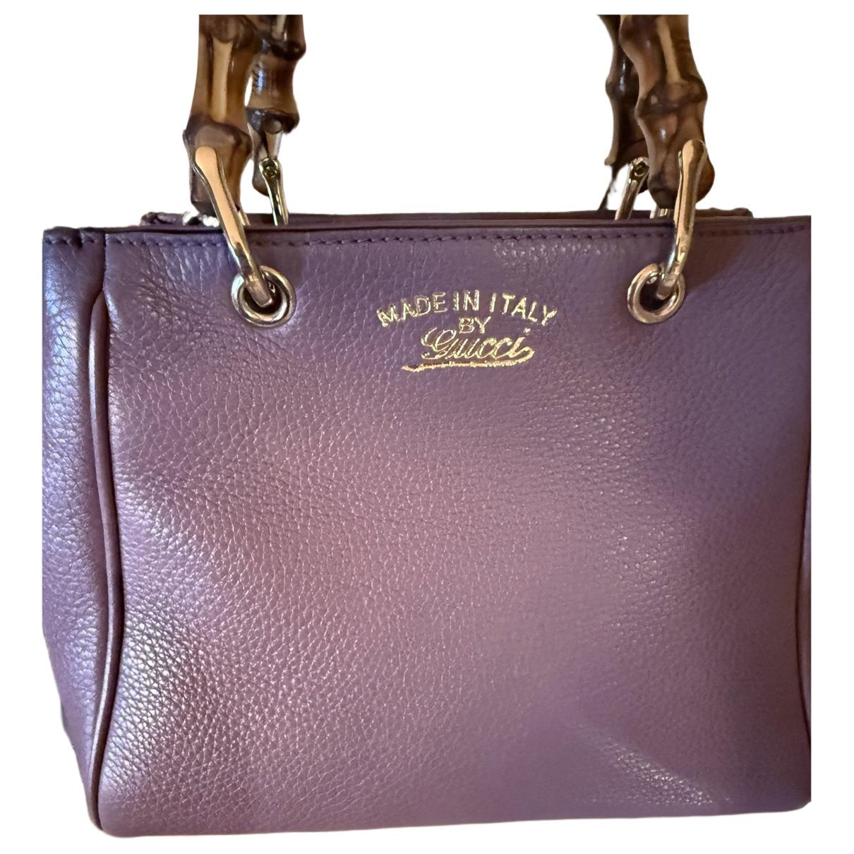 Bamboo leather crossbody bag