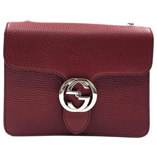 Interlocking leather handbag