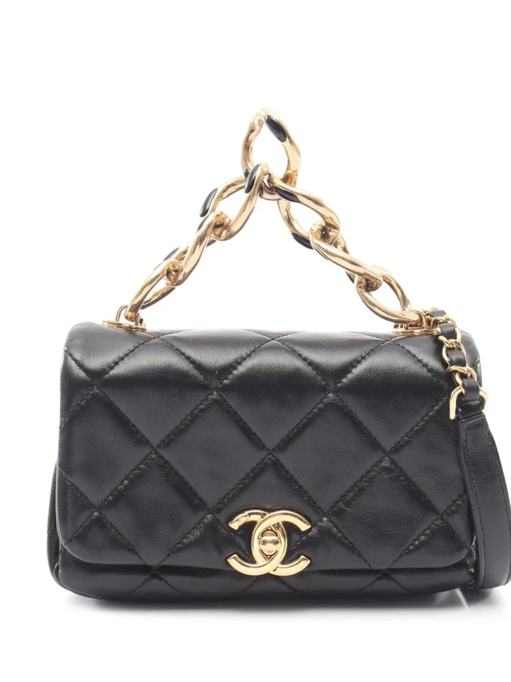 2021-2026 CC Quilted Lambskin Single Flap satchel