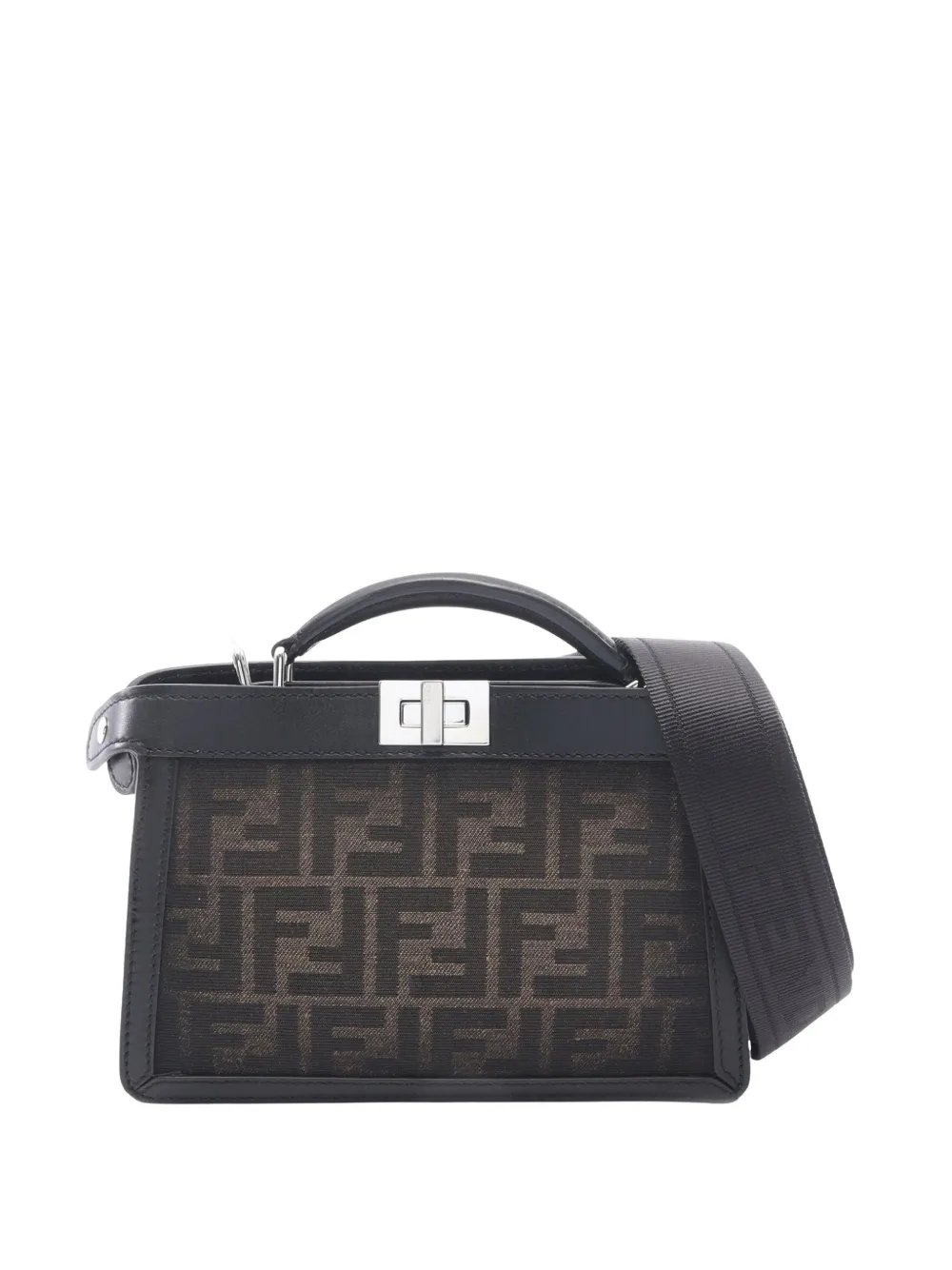 Fendi 2010-2026 Small Zucca Canvas Peekaboo Iseeu XCross satchel