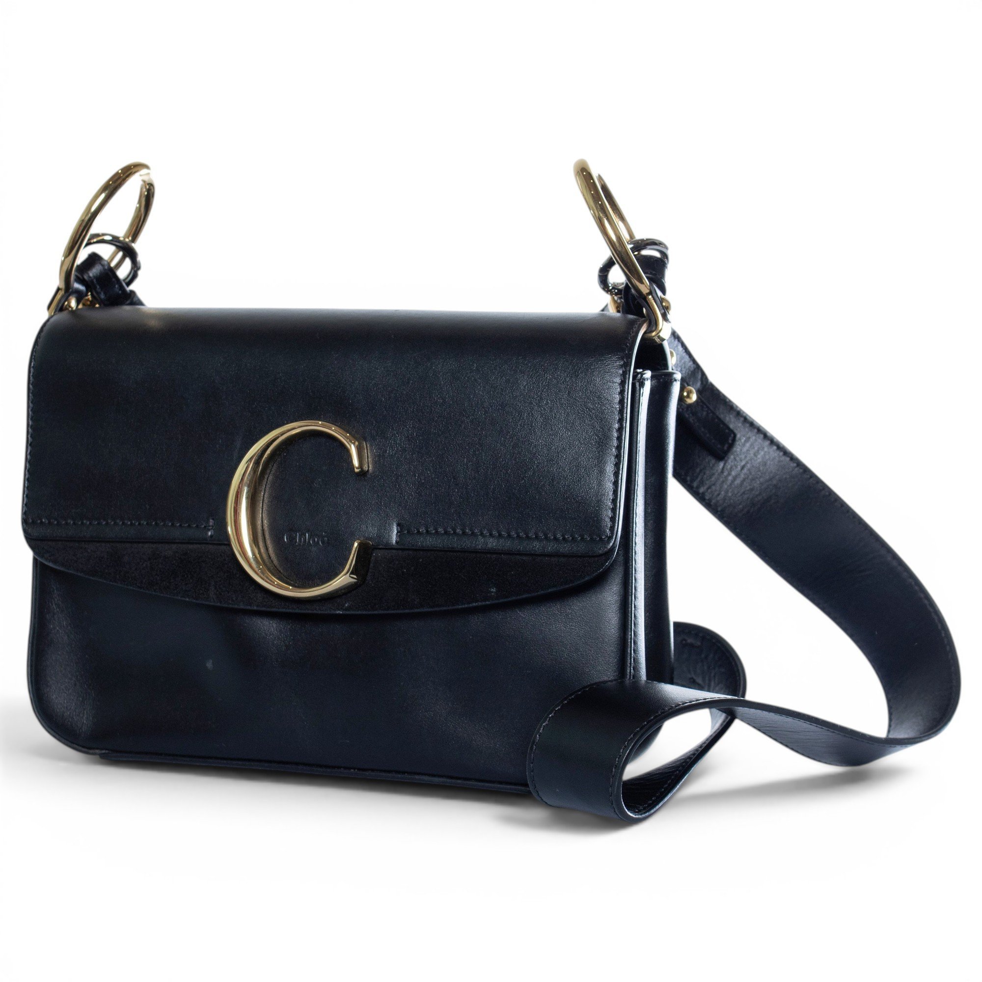 C leather crossbody bag
