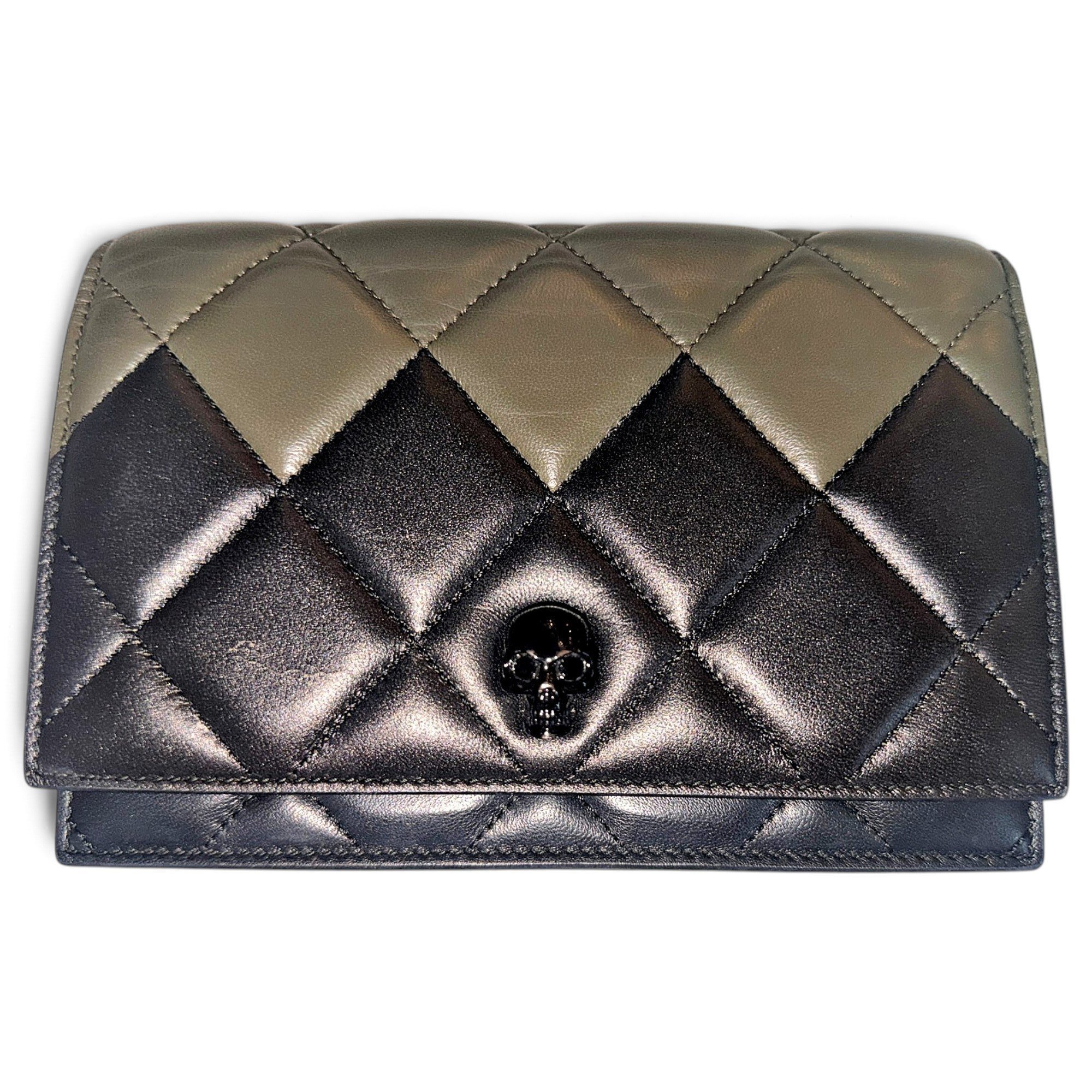 Skull leather crossbody bag