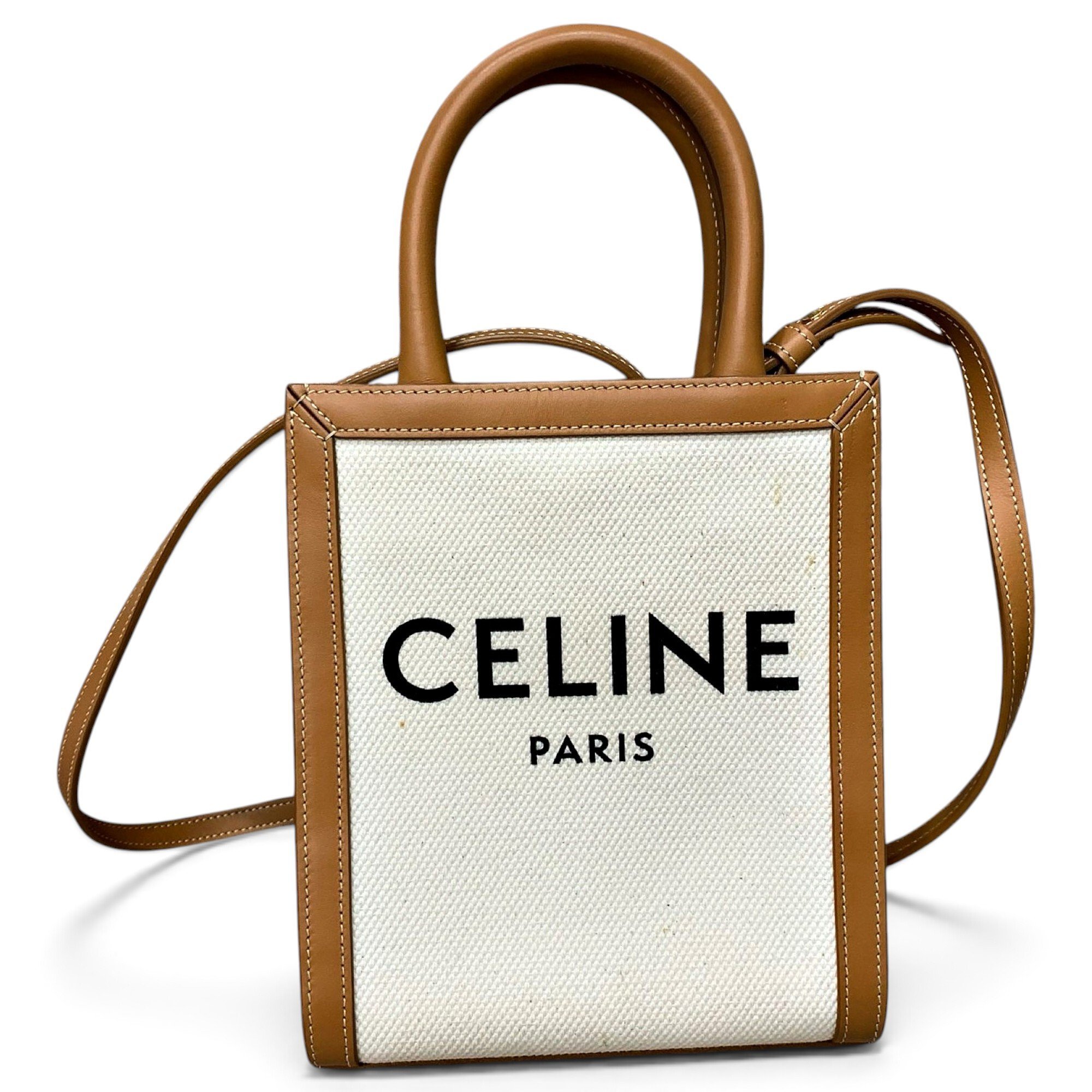 Cabas Vertical leather tote