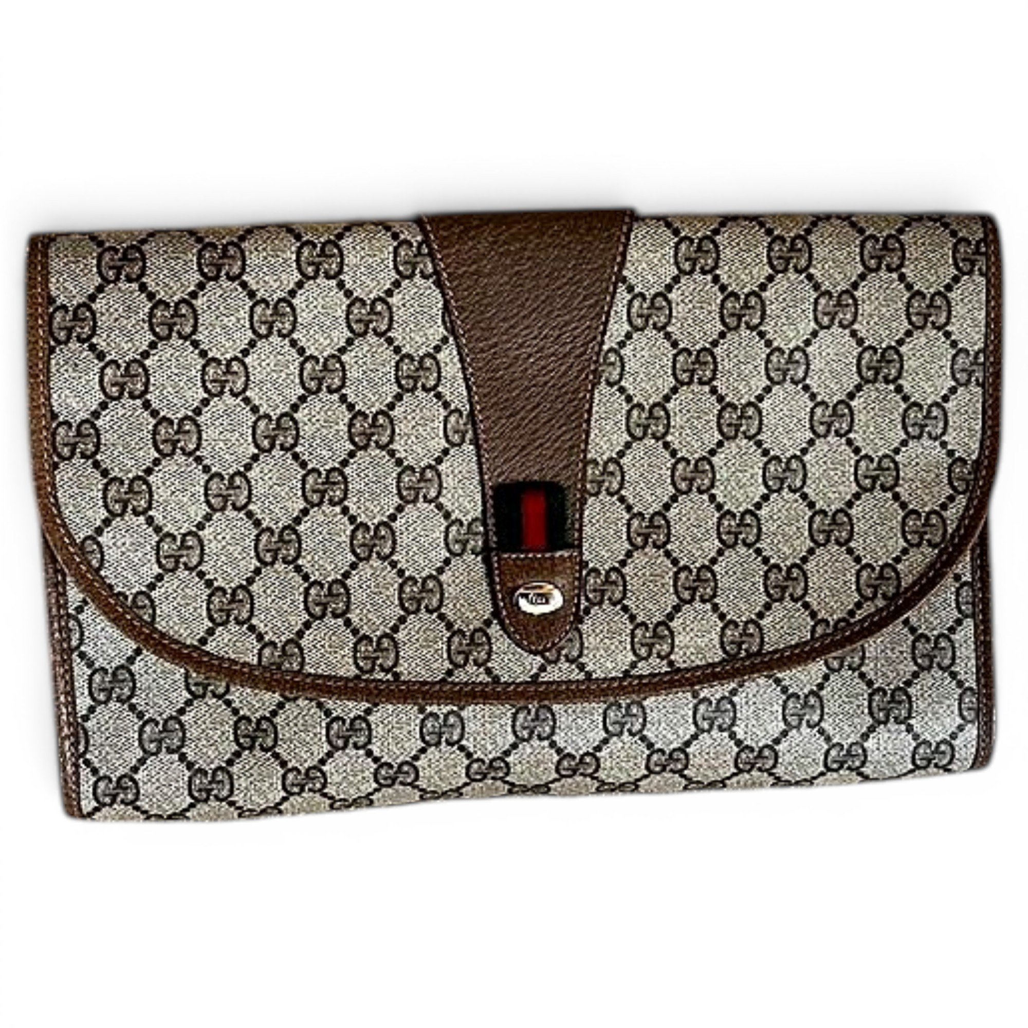 Leather clutch bag