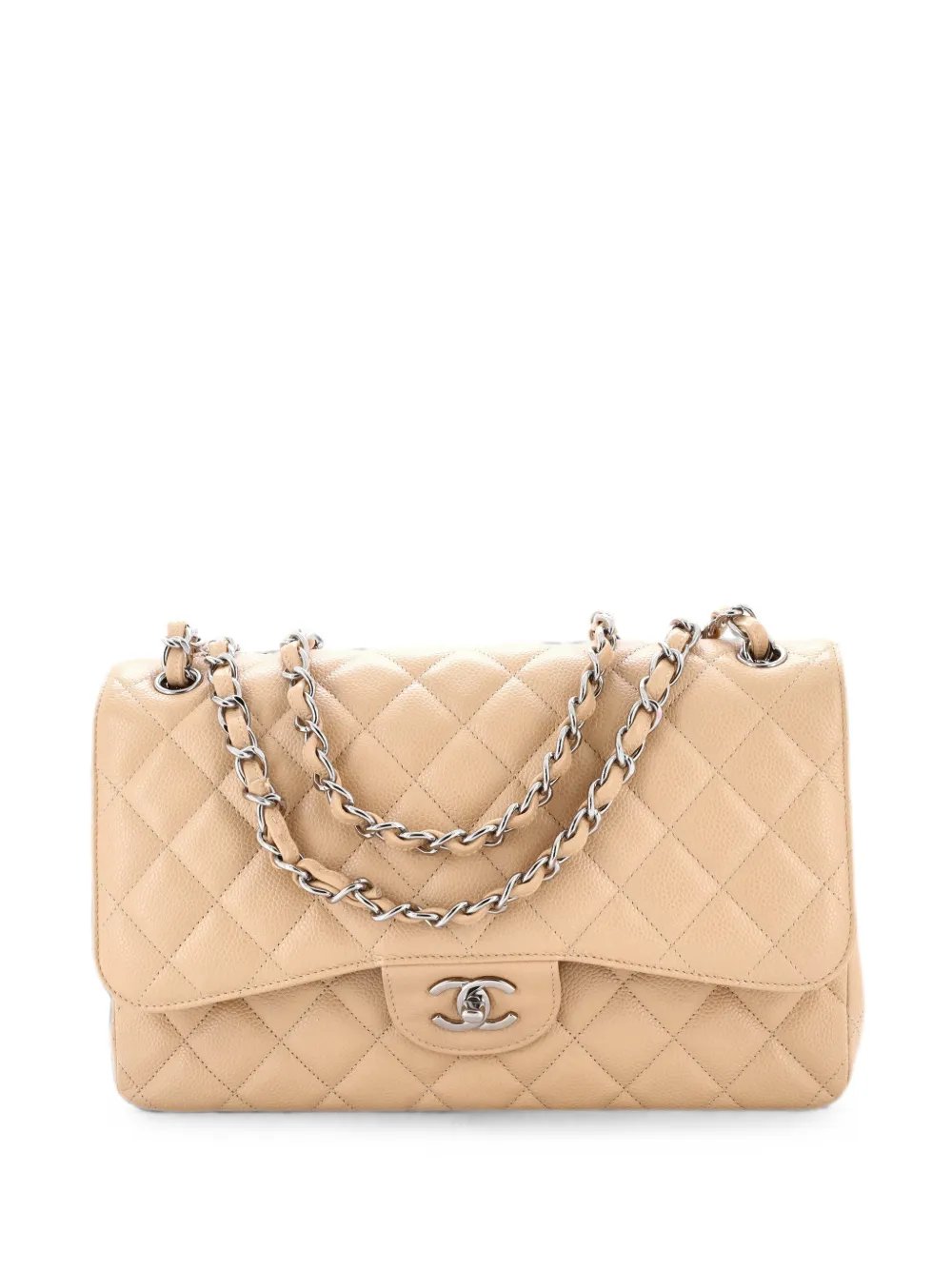Classic Double Flap Bag Quilted Caviar Jumbo shoulder bag