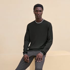 "Rayures & twist" crewneck sweater