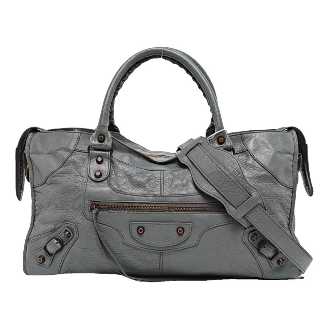 City leather handbag