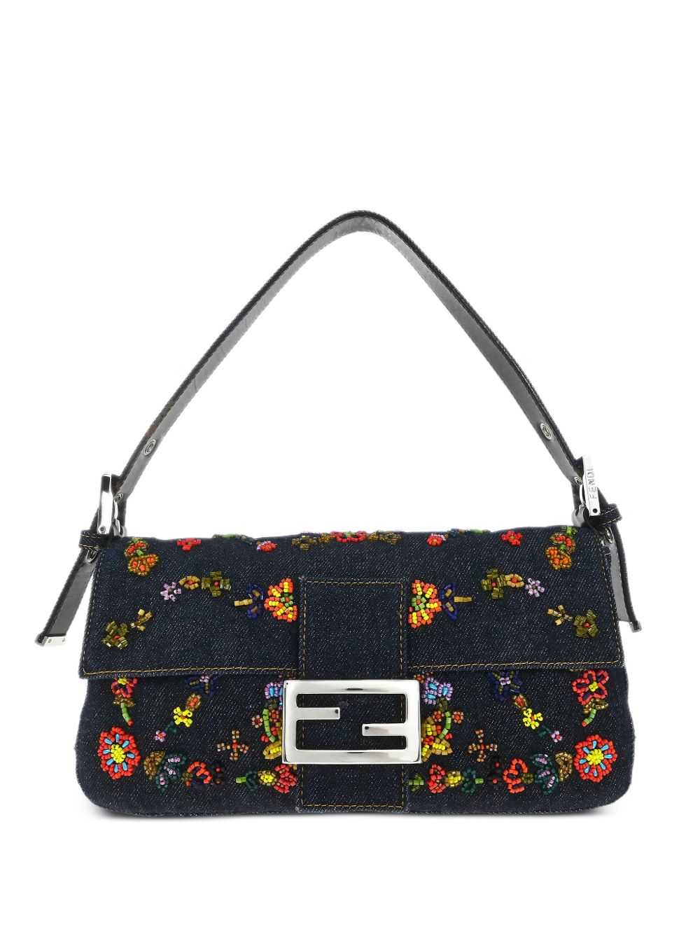 2000 Ricami beaded-flowers shoulder bag