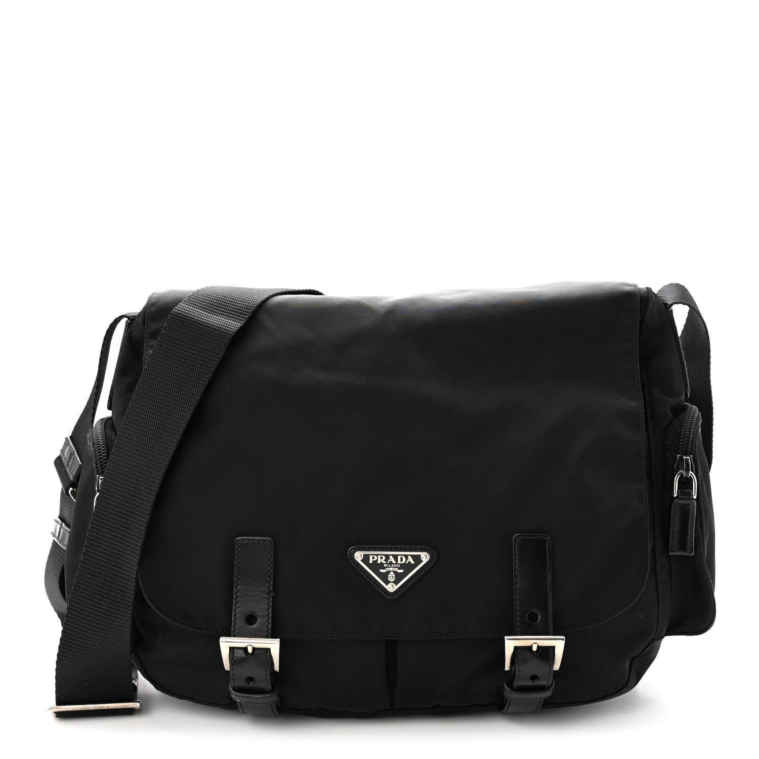 Prada Nylon Vela Sport Messenger Bag Black