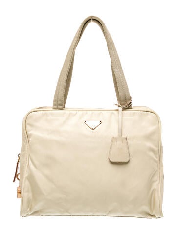 Prada Enameled Metal Triangle Shoulder Bag