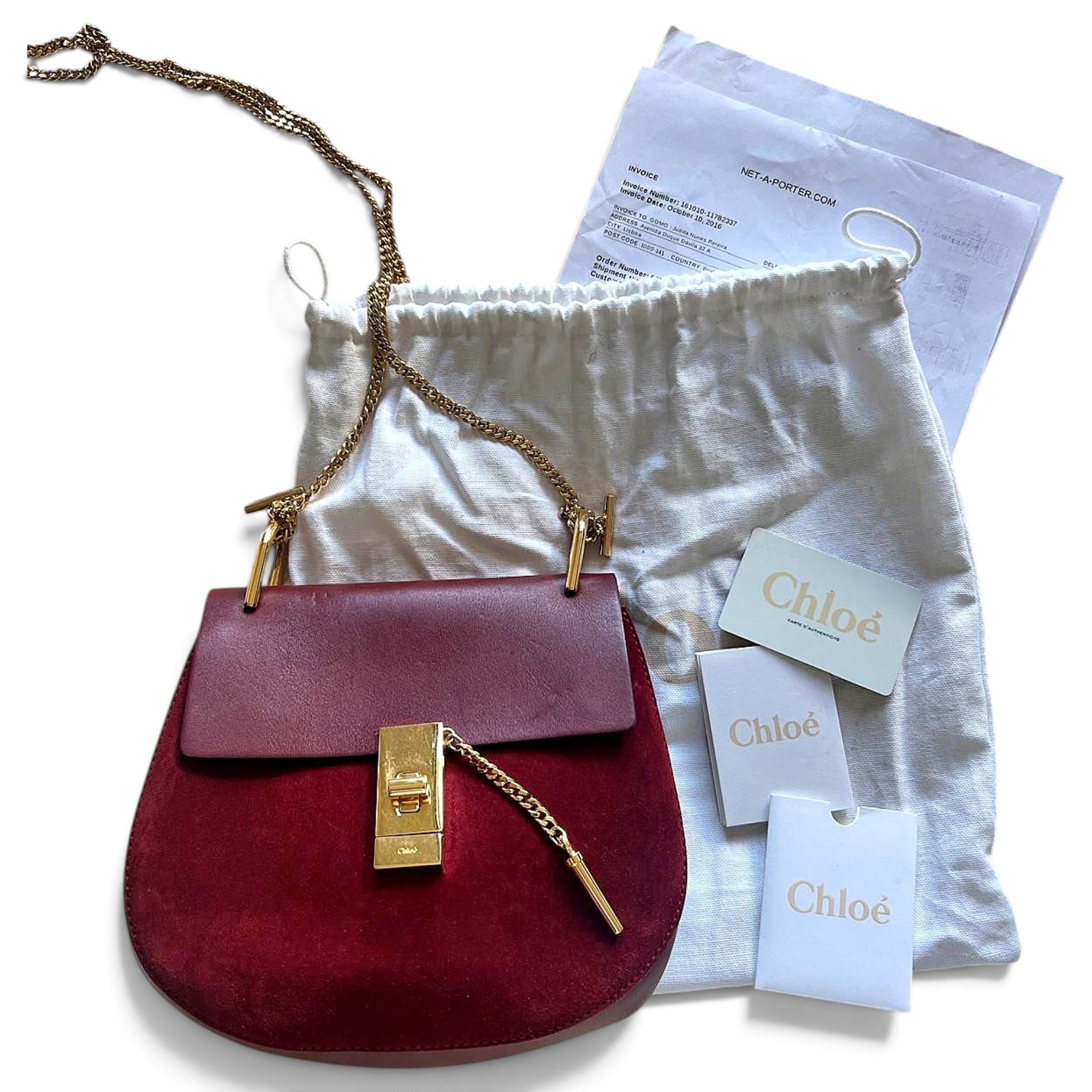 Drew leather handbag