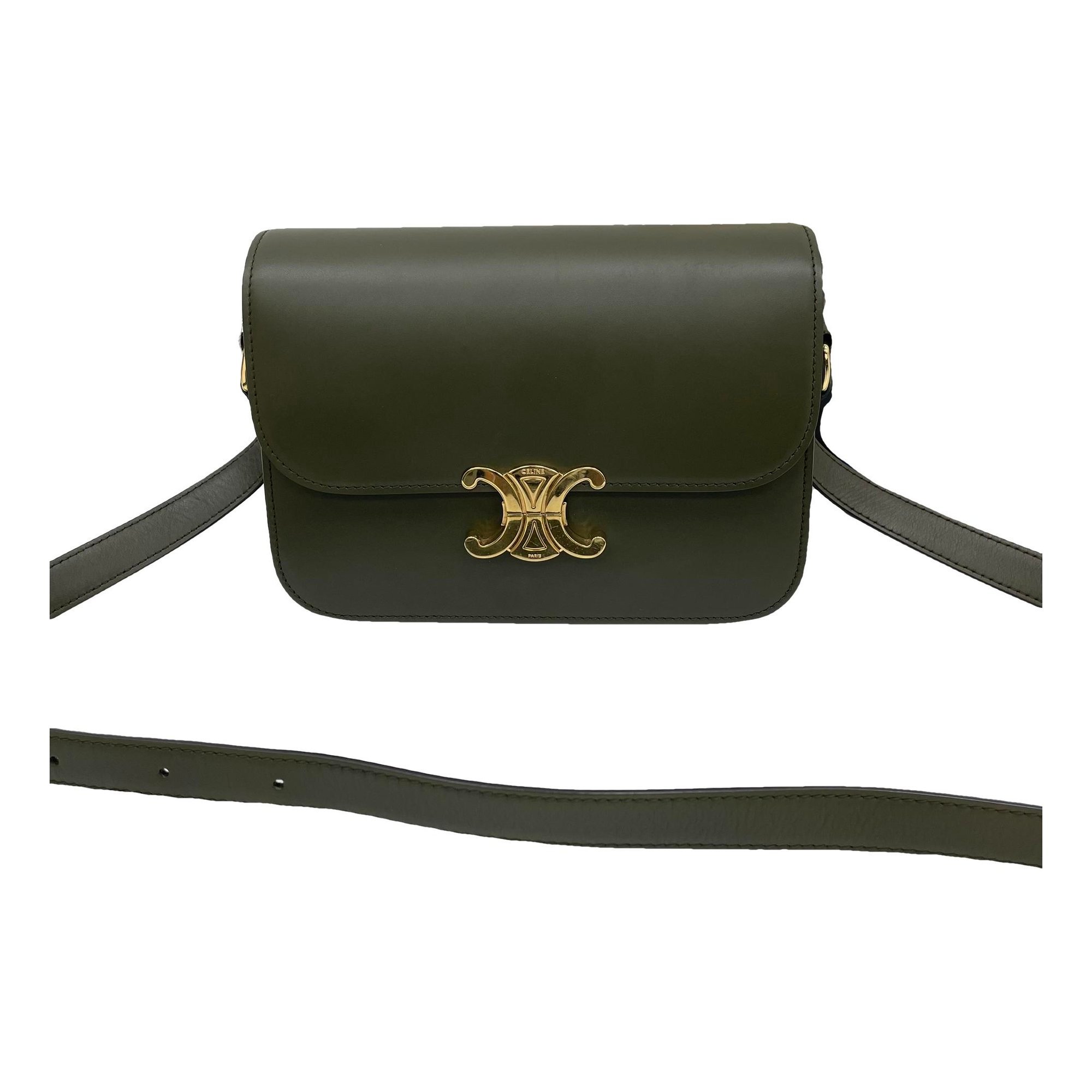 Triomphe leather handbag