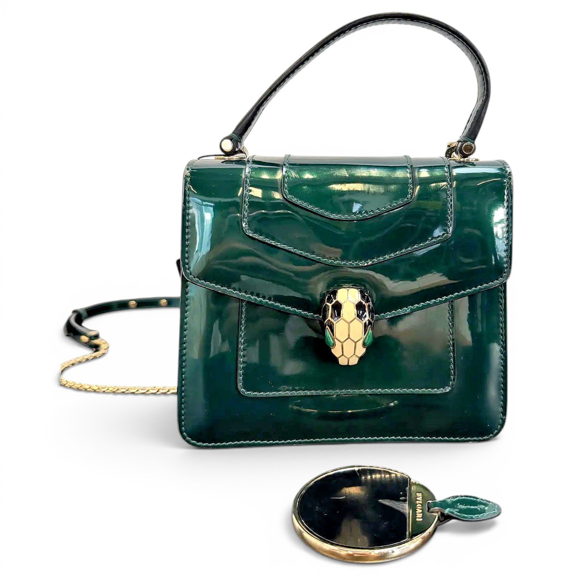 Serpenti patent leather crossbody bag