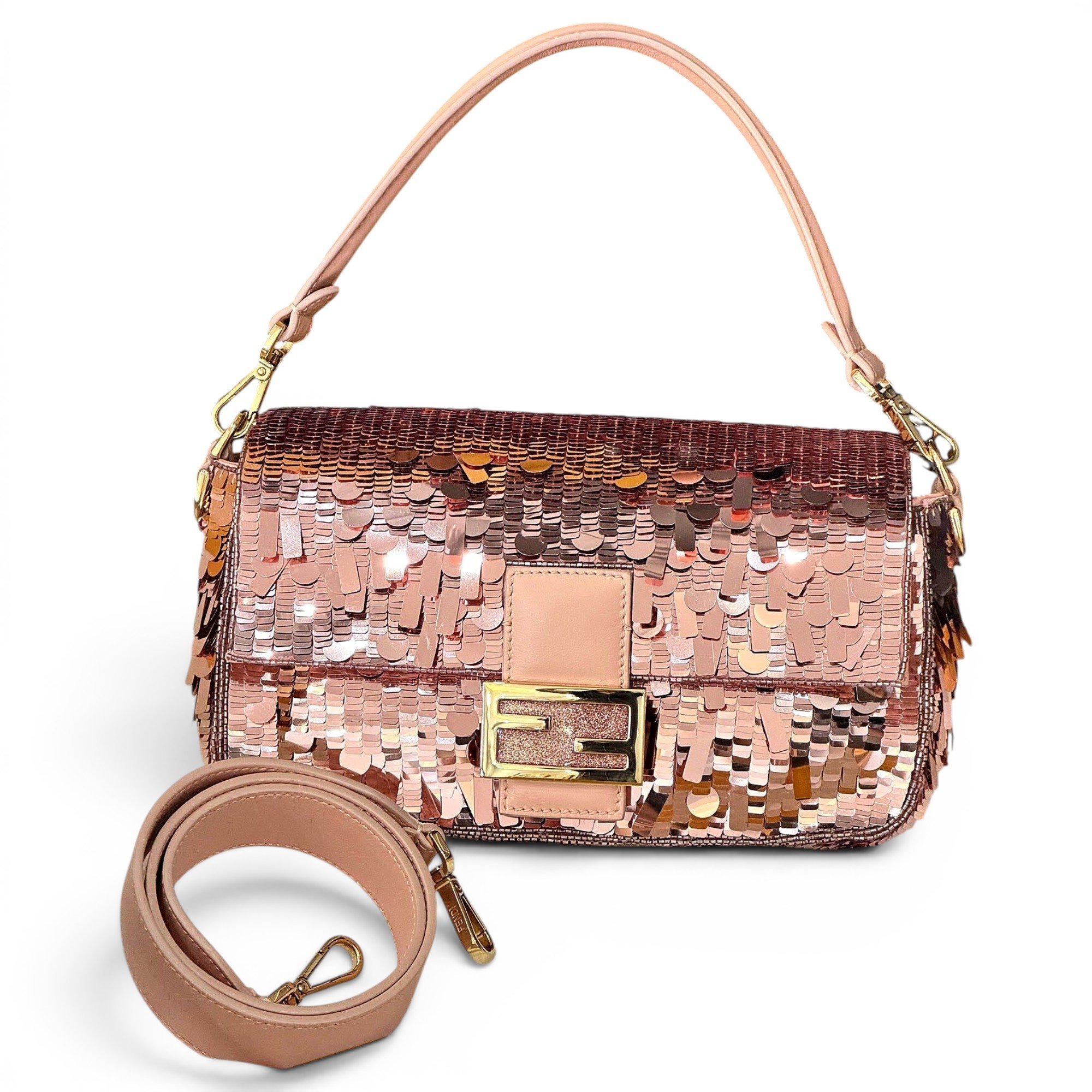 Baguette glitter handbag
