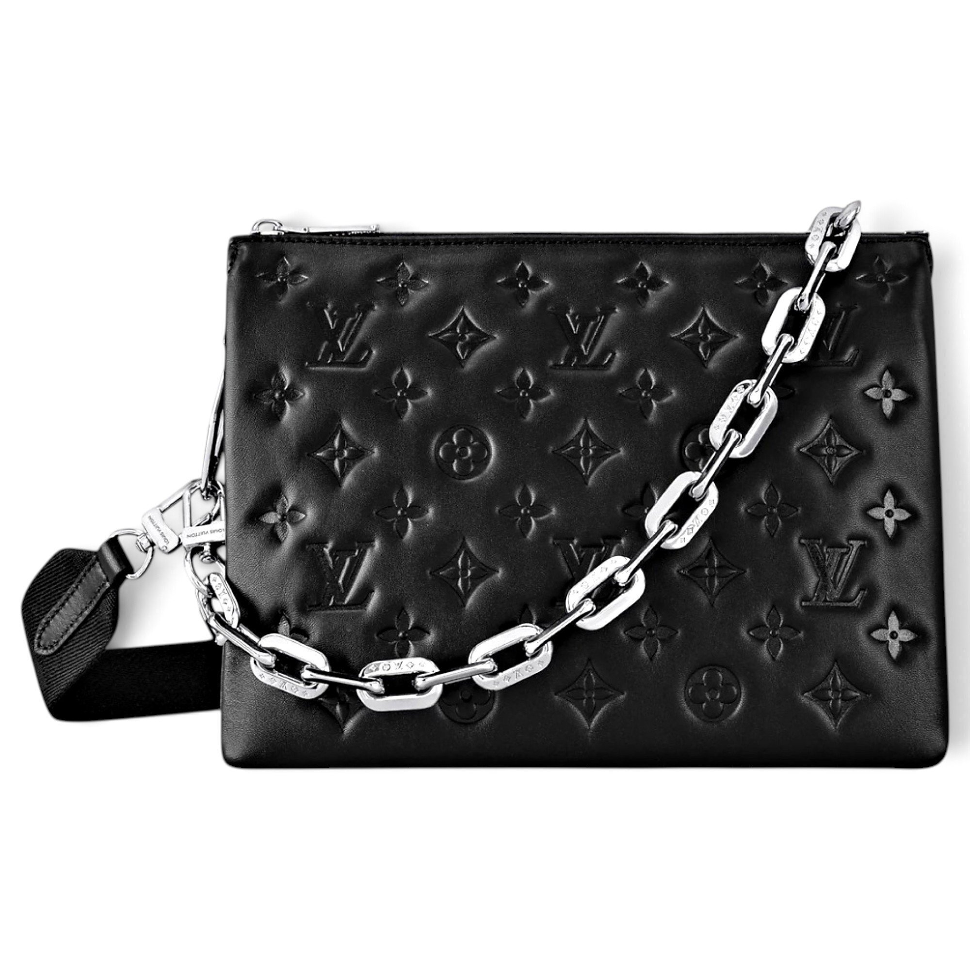 Double zip leather handbag