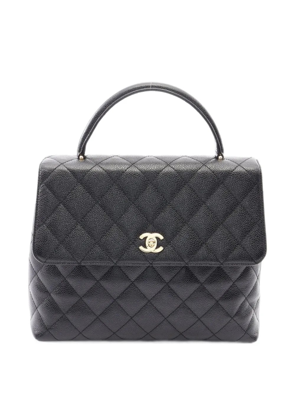 2000-2002 matelassé logo-plaque handbag