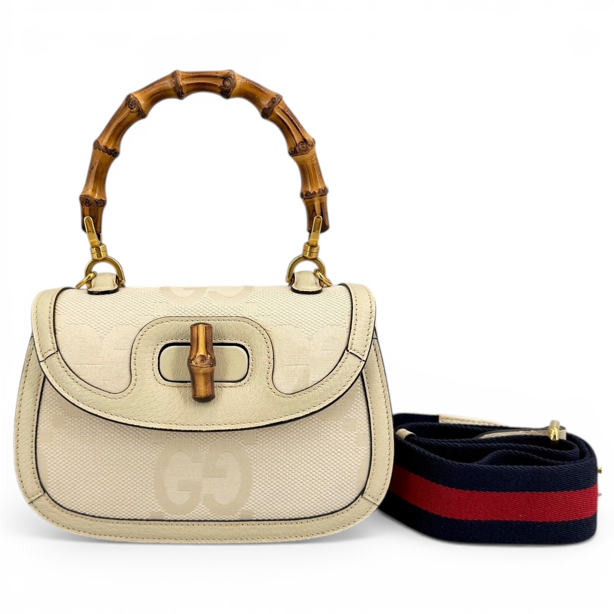 Convertible Bamboo Top Handle leather handbag