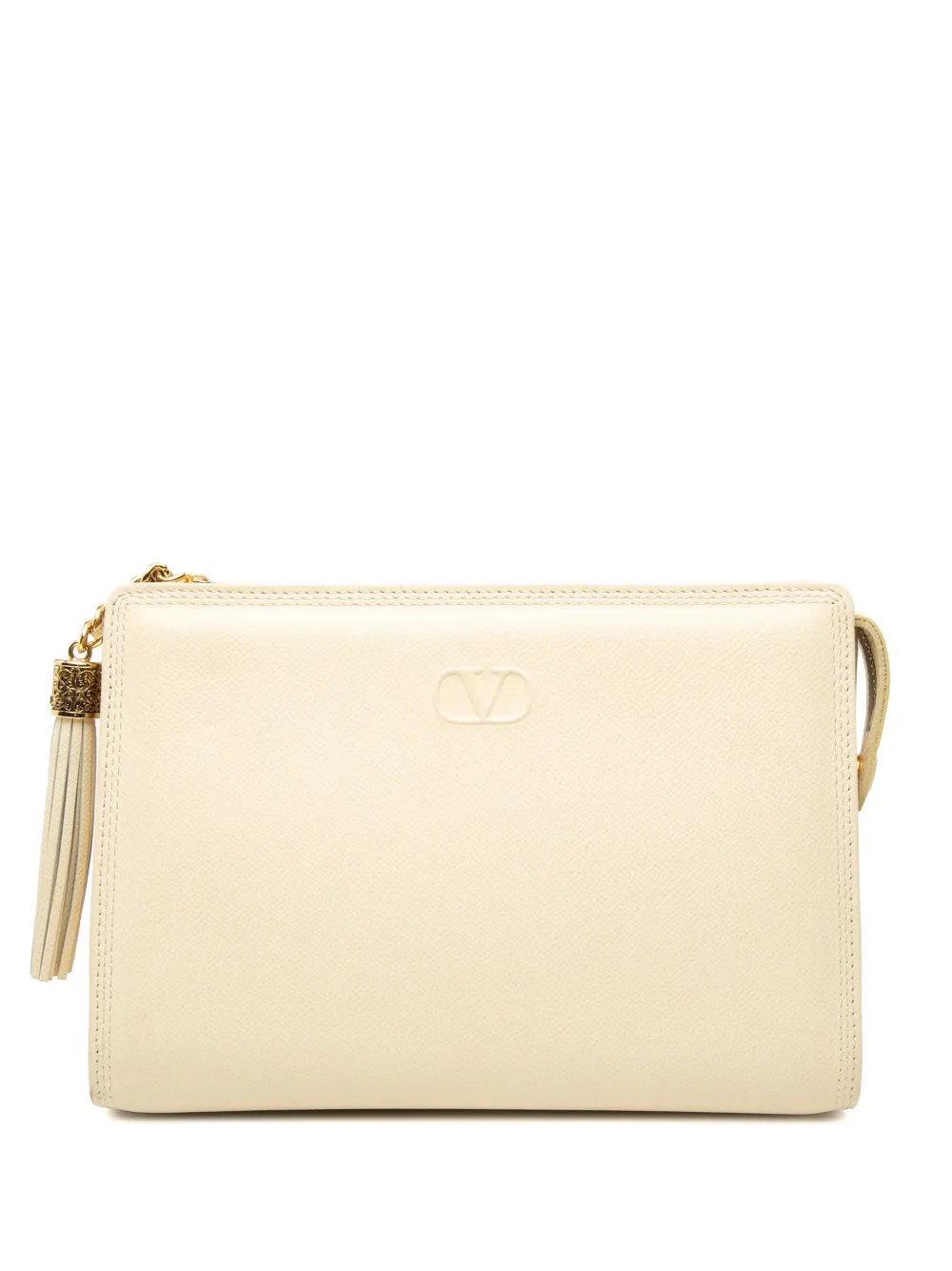 Valentino Garavani 2018-2026 Grainy Calfskin VLogo Tassel clutch bag