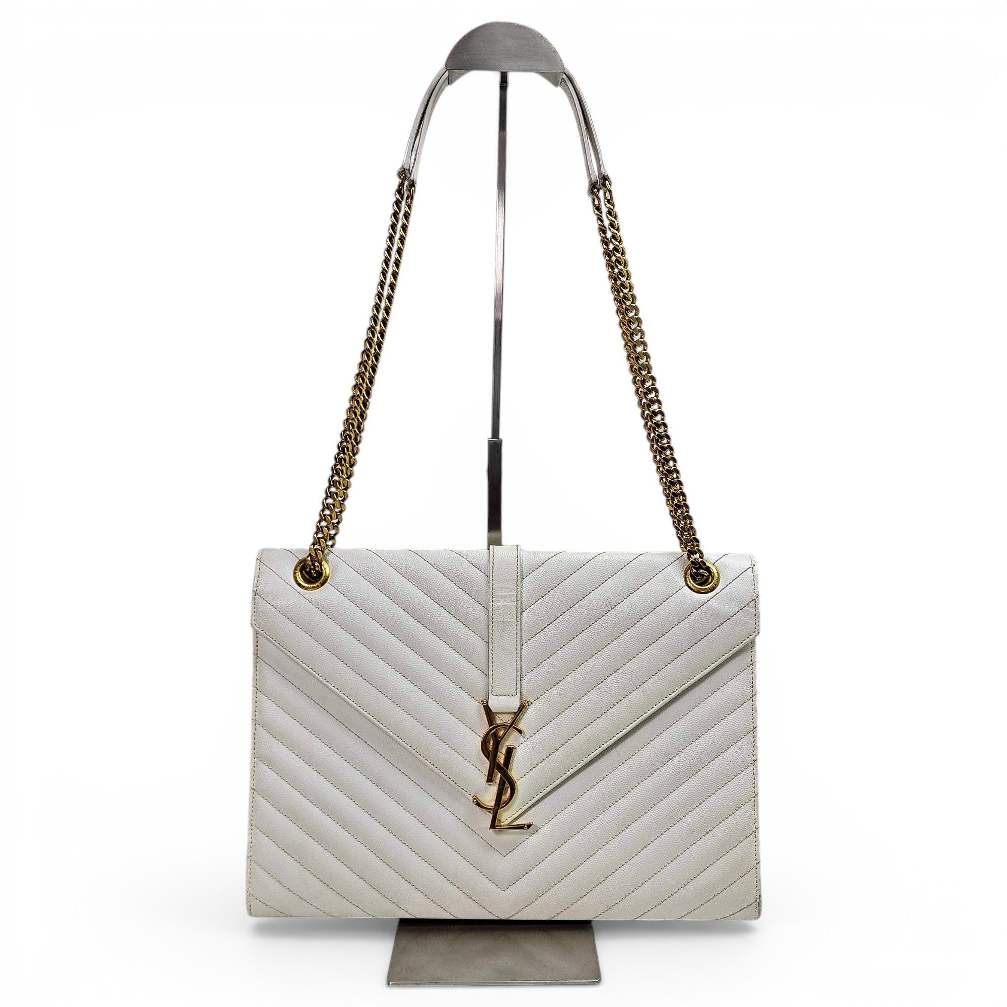 Envelope leather handbag