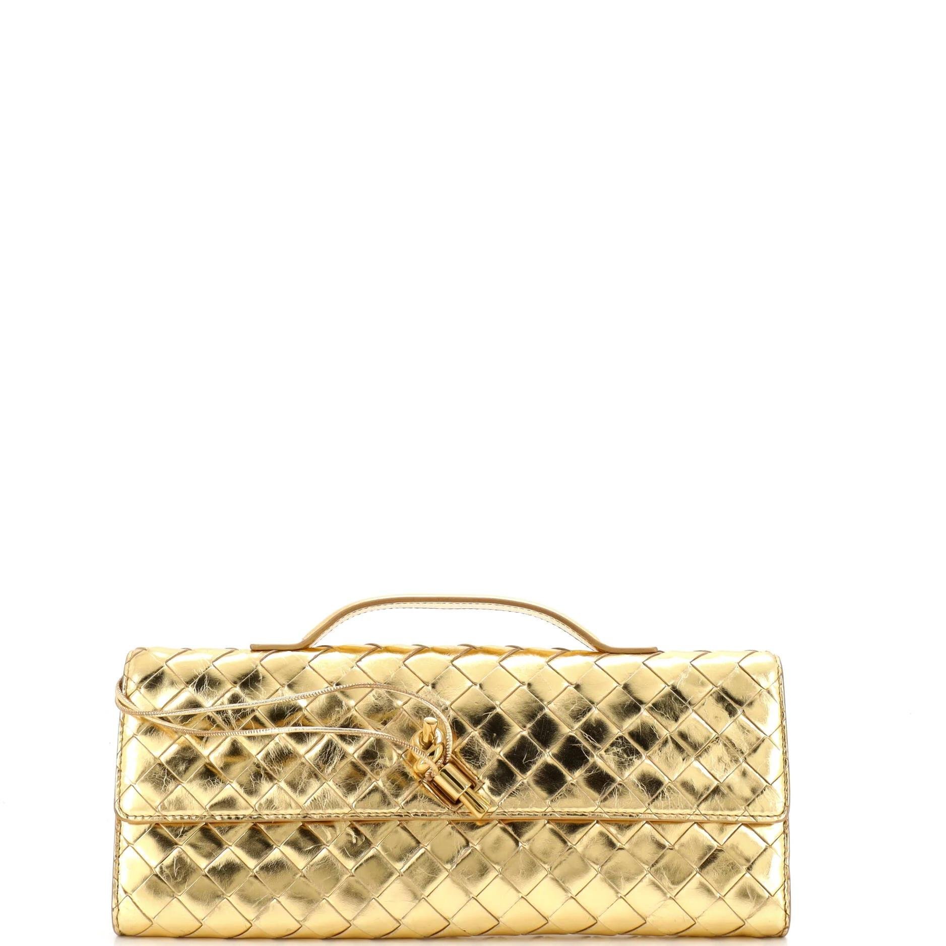 Leather clutch bag