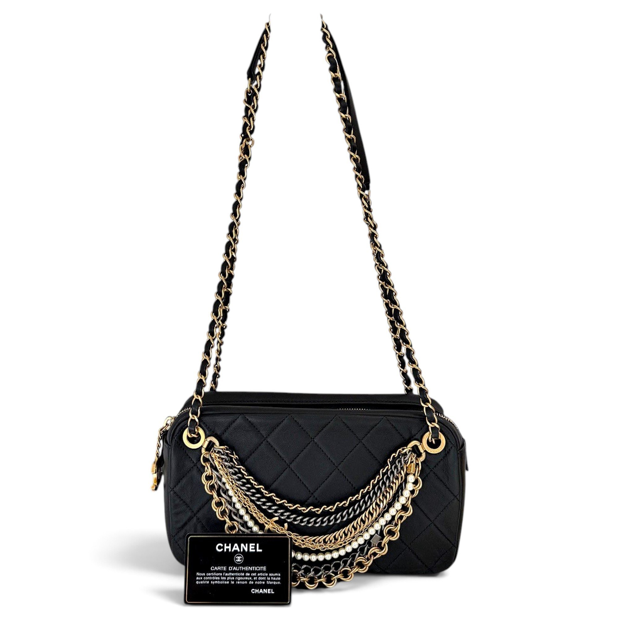 Vanity leather handbag