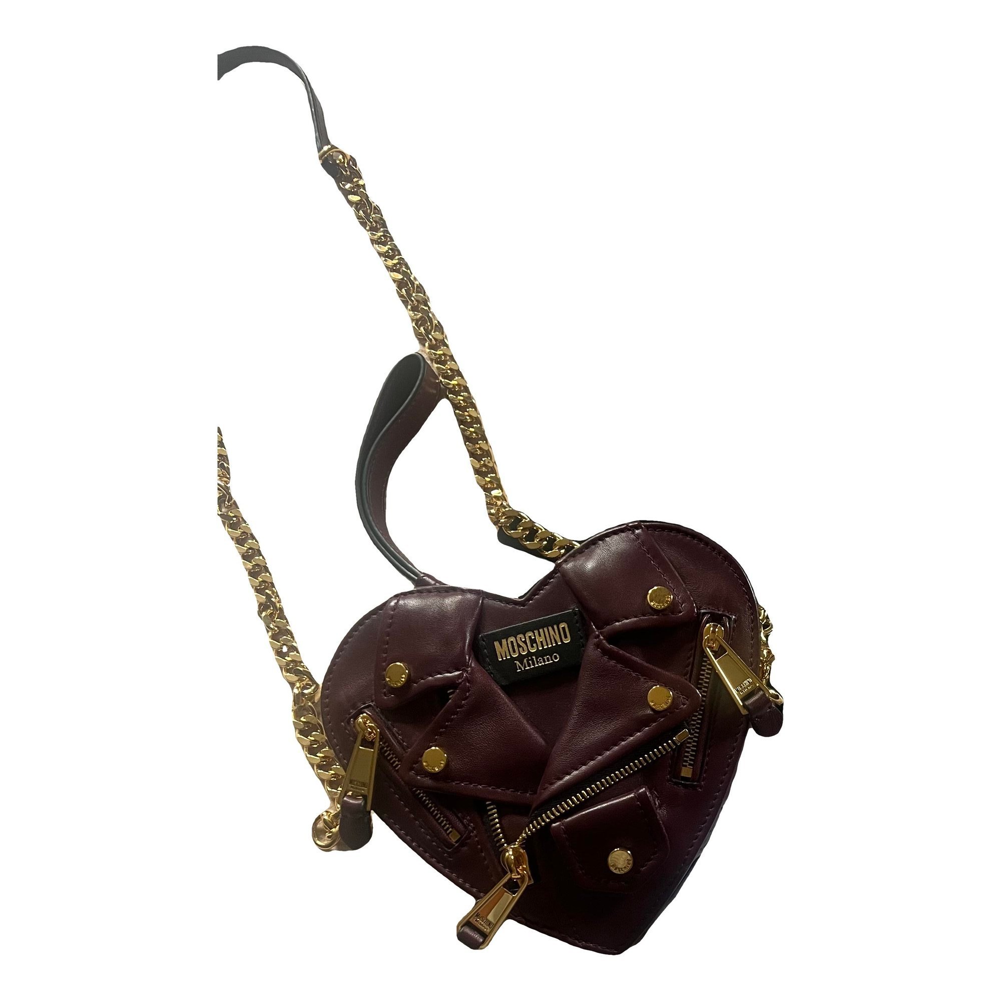 Biker leather crossbody bag