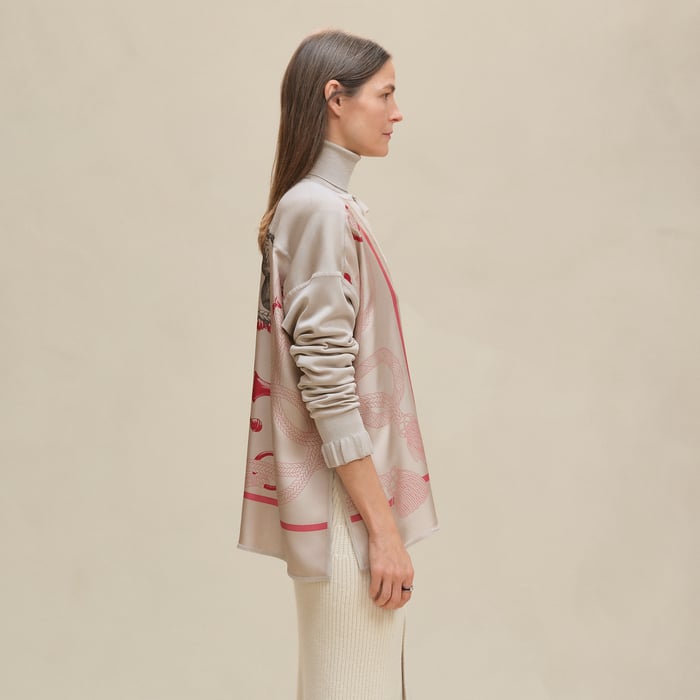 Beige Avoine "Palefroi Remix" Twillaine Vareuse Blouse