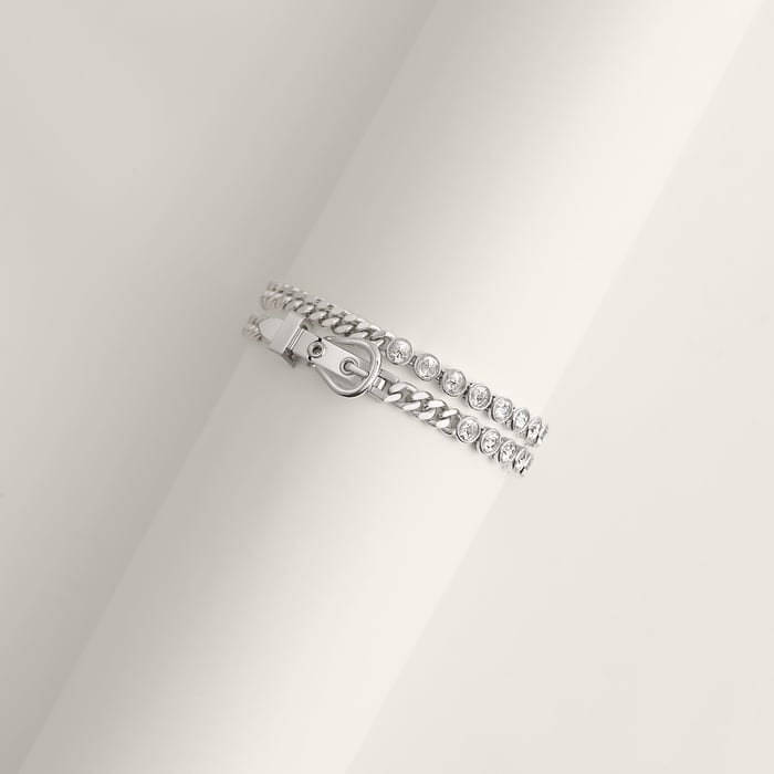 Sans Coloris Boucle Sellier "On the Rocks" Bracelet, Small Model