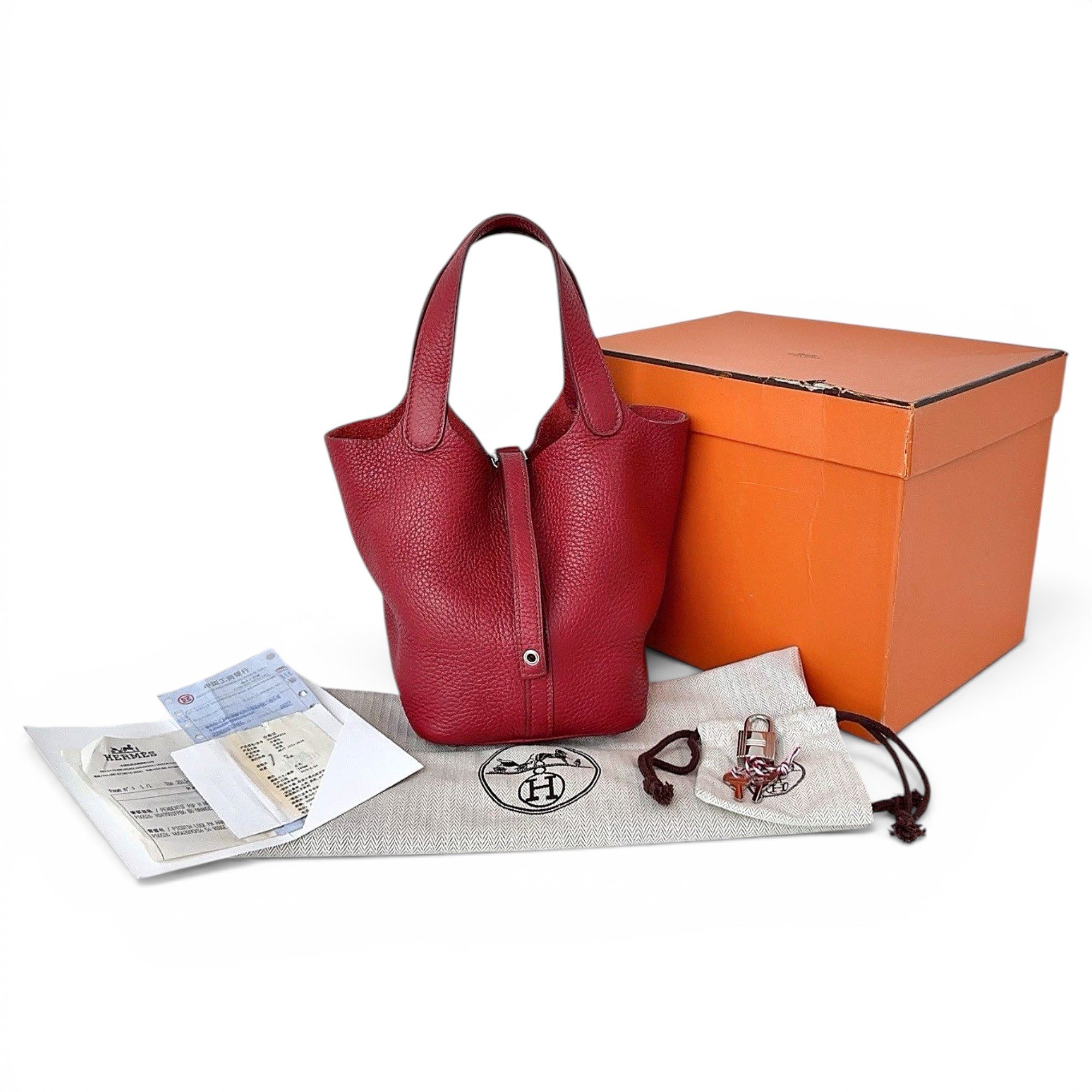 Picotin leather handbag
