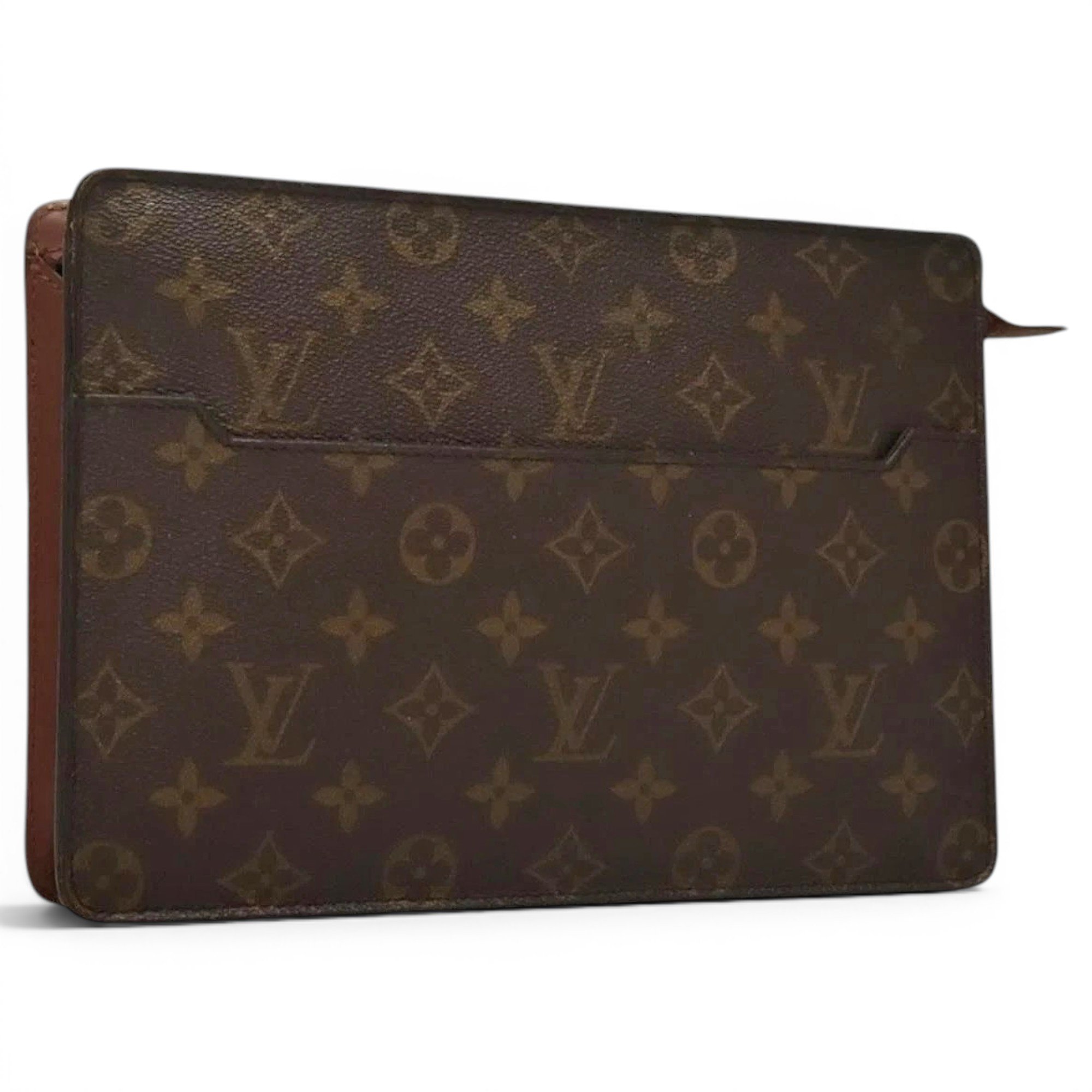 Leather clutch bag