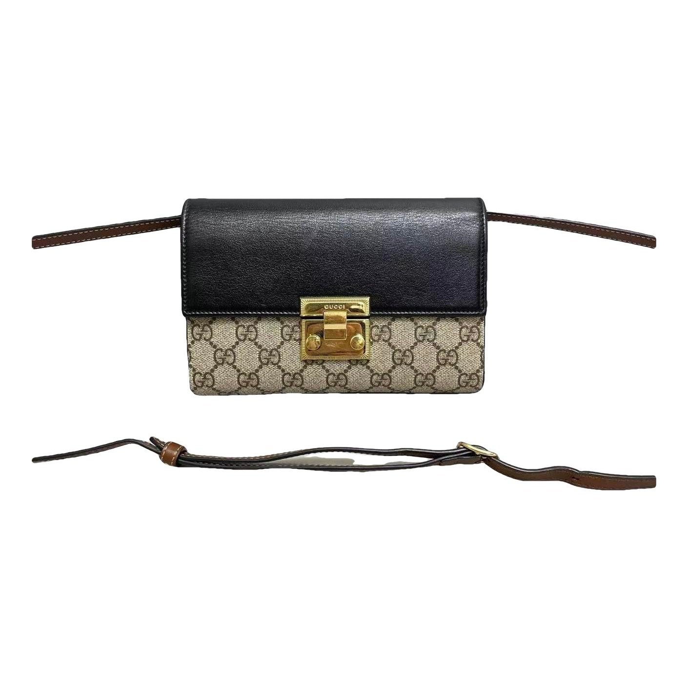 Padlock leather handbag