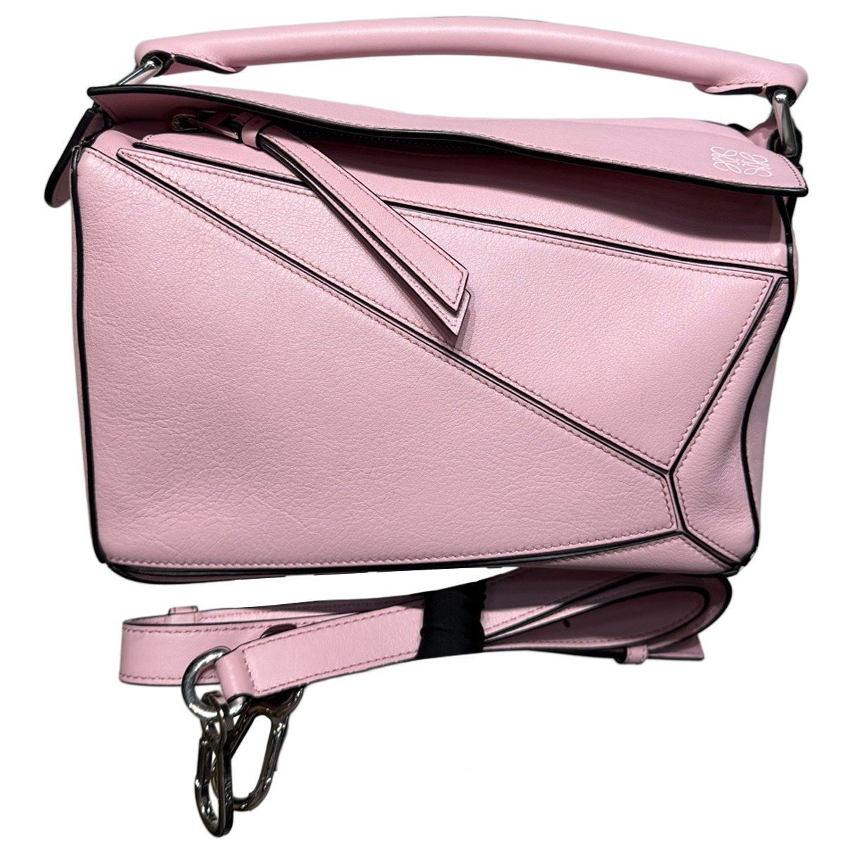 Puzzle leather handbag