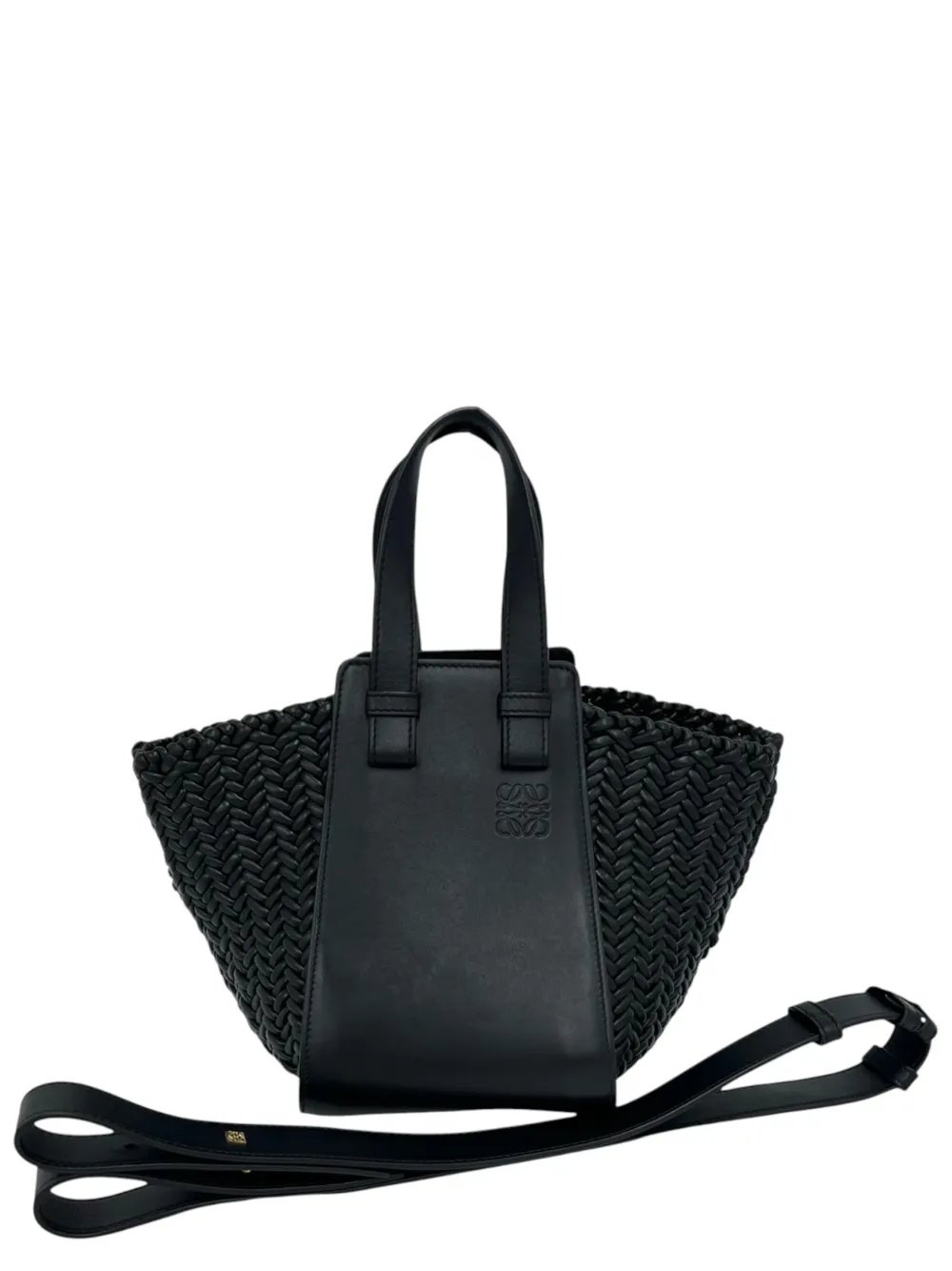 2010-2026 Woven Leather Trim Compact Hammock Bag satchel