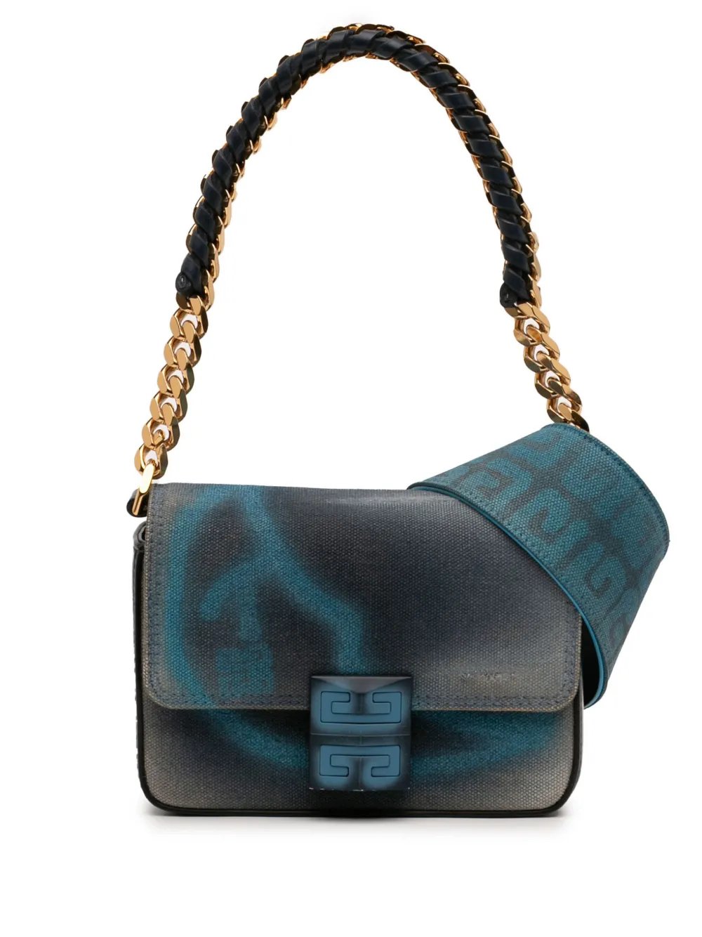 Givenchy 2021 Chito Small 4G Graffiti Effect Canvas and Leather satchel