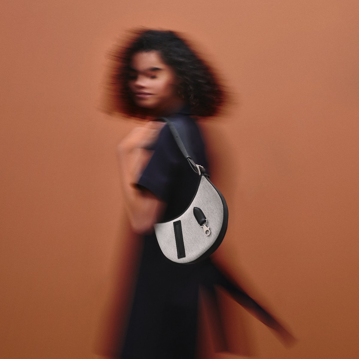 P'Tit Arcon Toile & Cuir肩背包