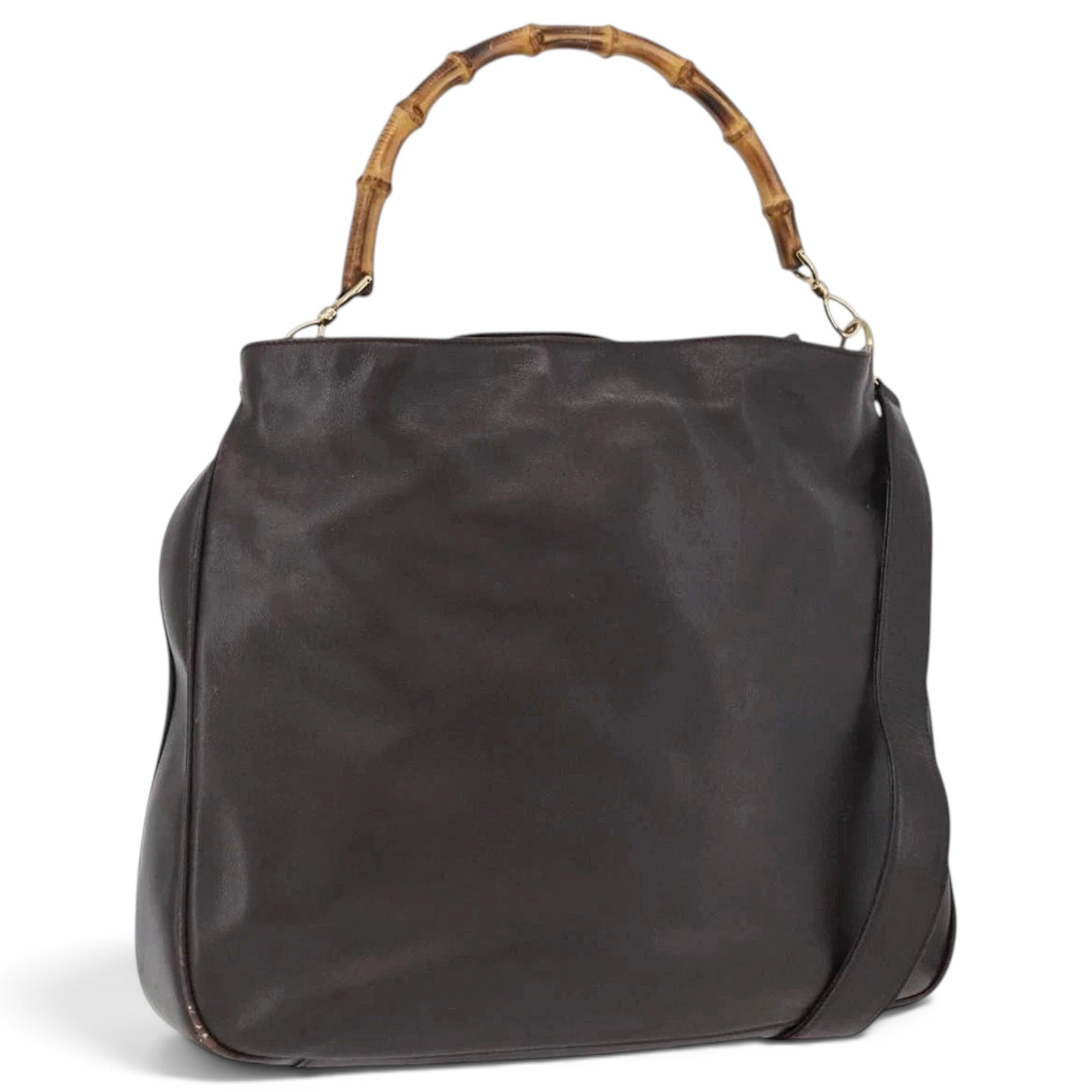Bamboo leather handbag
